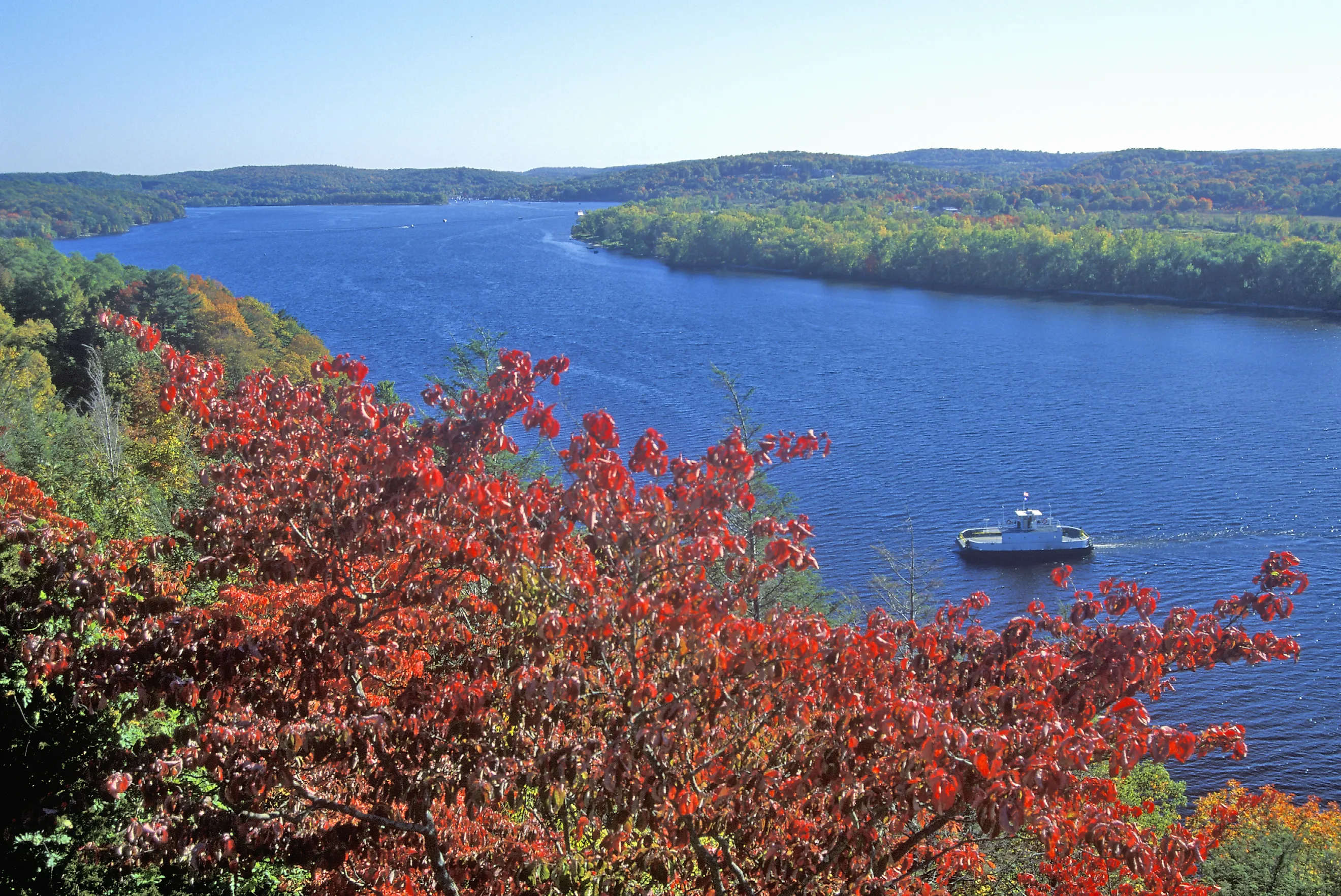 View of the Connecticut River form Gillette Castle, East Haddam, Connecticut. Image credit Joseph Sohm via Shutterstock.