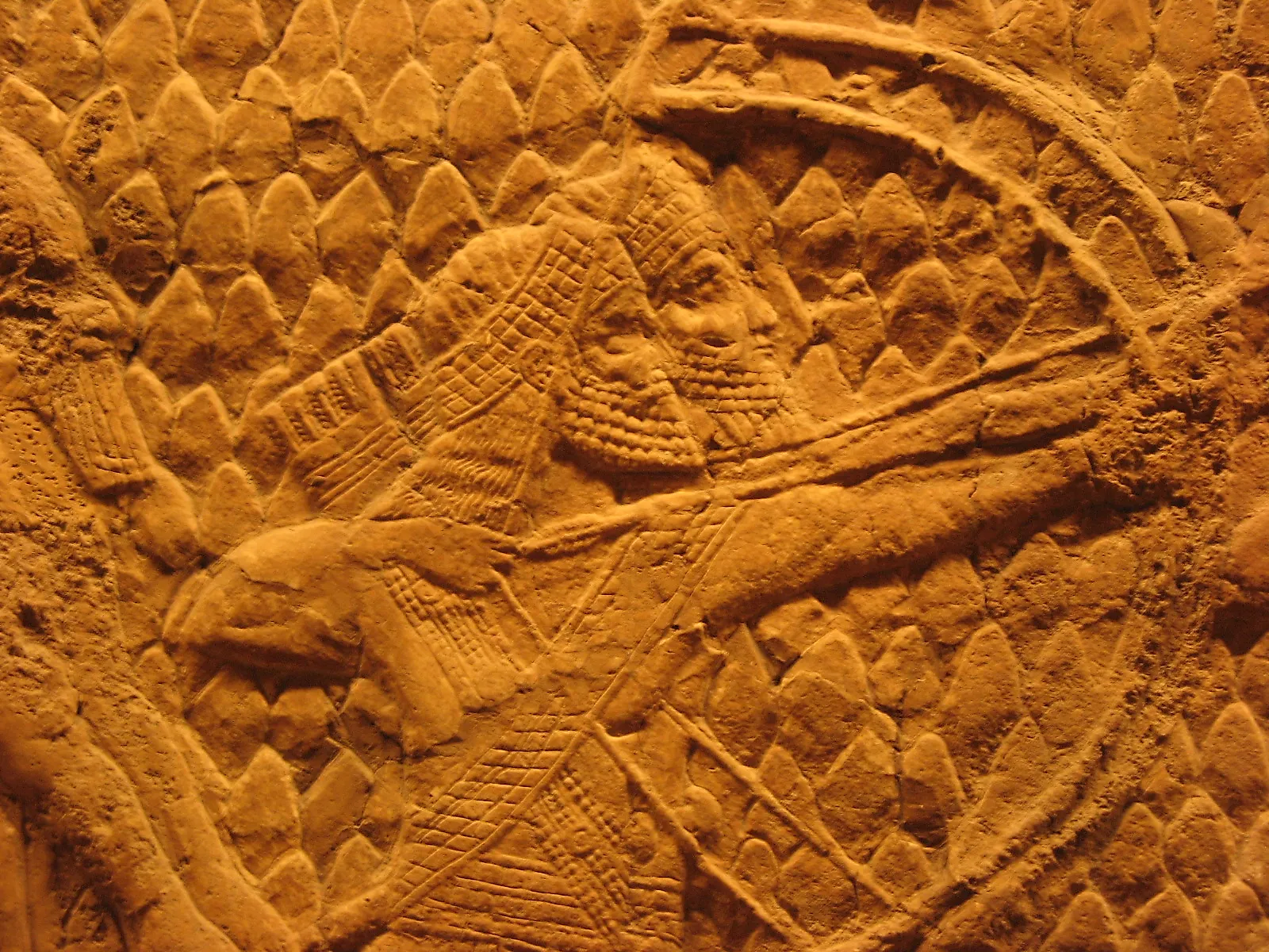 Assyrian archers, relief from the South-West Palace of Nineveh, room 36, panels 5 to 6, c. 700 to 692 BC.