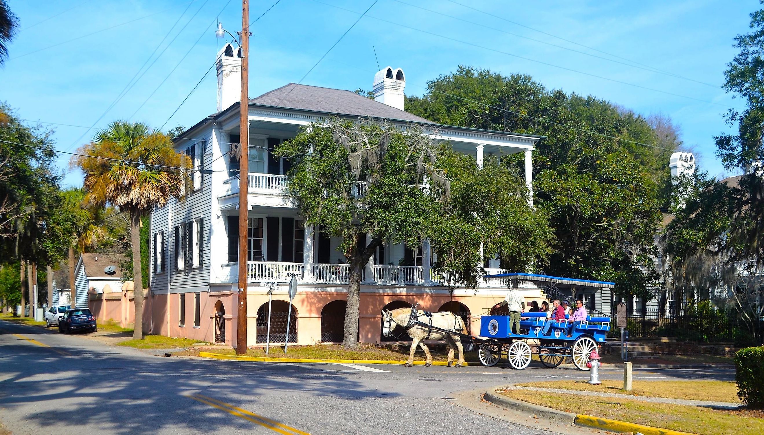 Beautiful antebellum house in Beaufort, South Carolina.