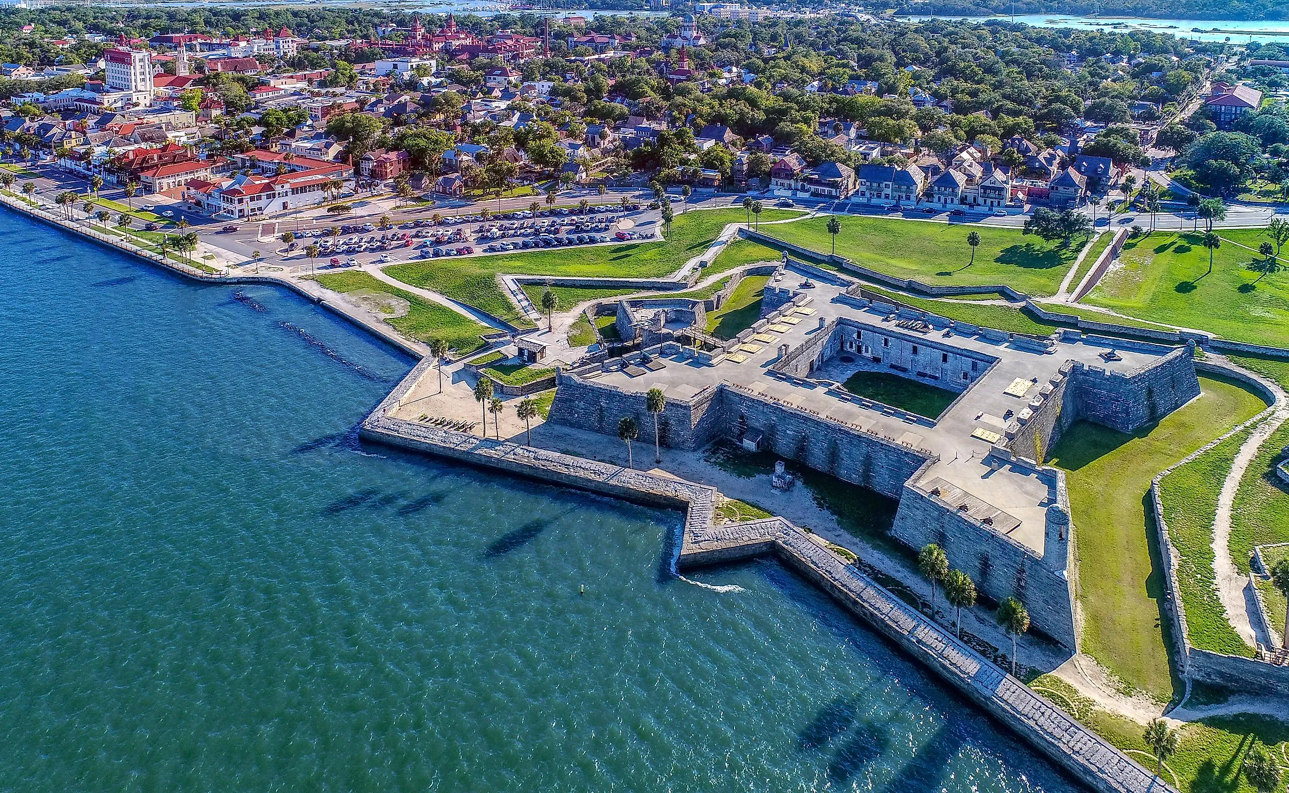 Aerial view of St. Augustine, Florida.