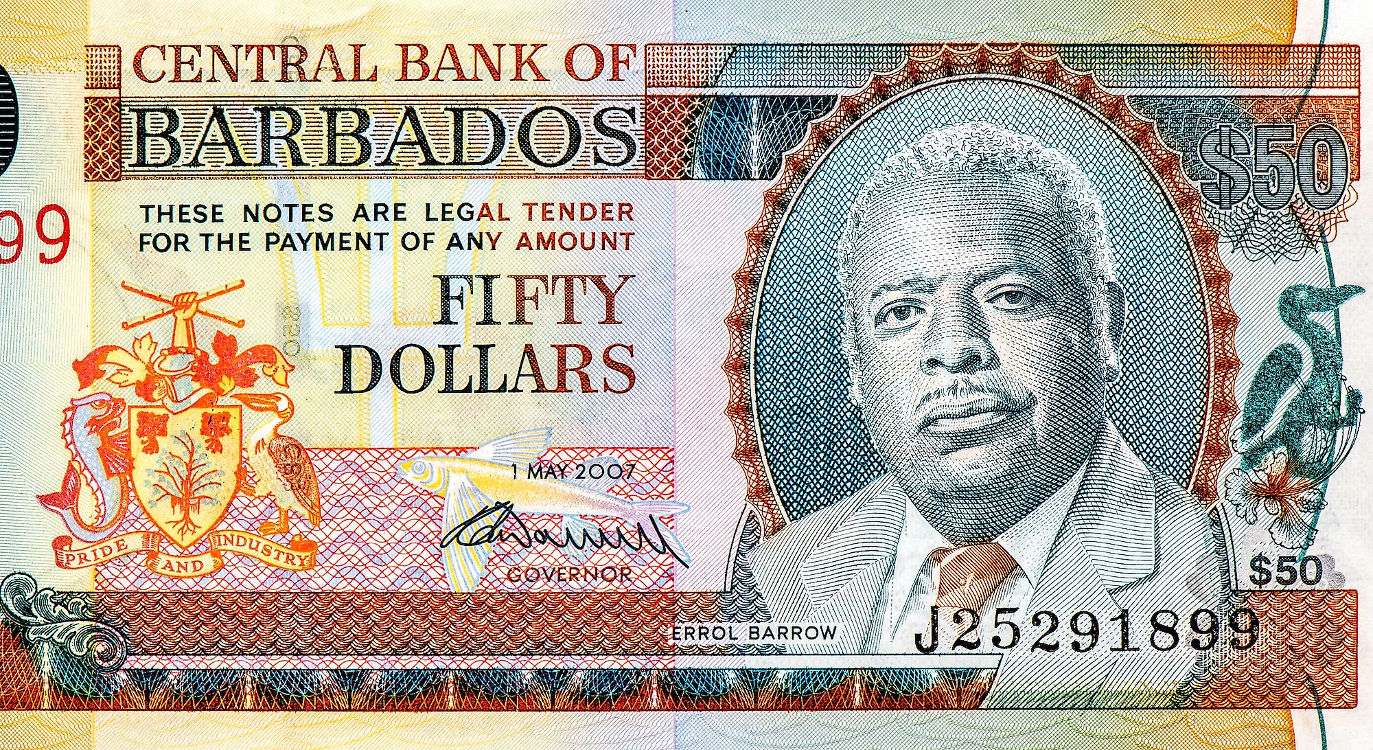 A Barbadian banknote.