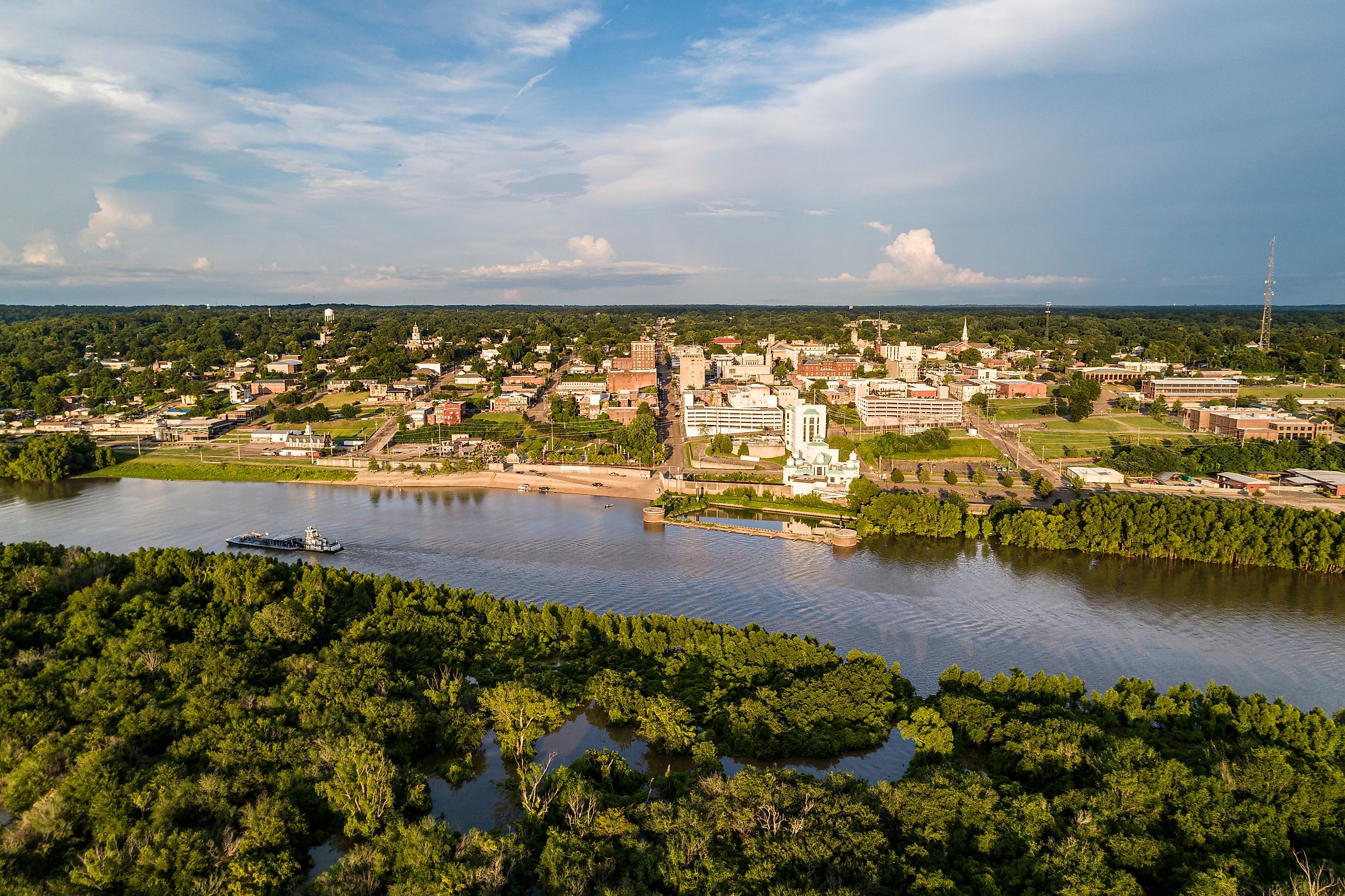 Downtown Vicksburg near the Yazoo Diversion Canal.