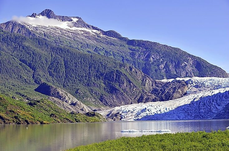 Mendenhall Glacier in Alaska's Tongass National Forest. At ~17 million acres, it is the largest U.S. National Forest, roughly the same size as the Republic of Ireland.