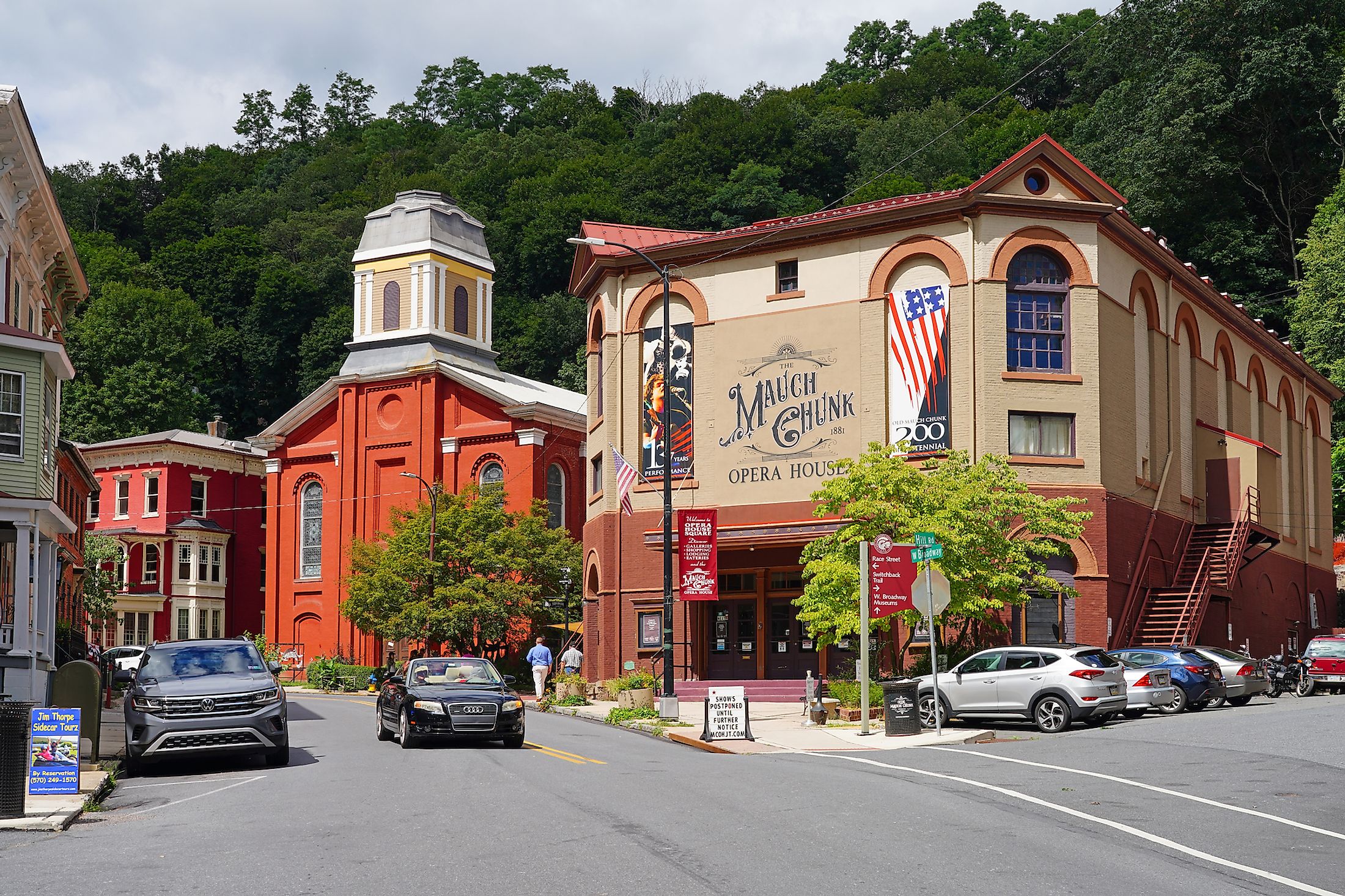 Downtown in Beautiful Jim Thorpe, Pennsylvania. Editorial credit: EQRoy / Shutterstock.com