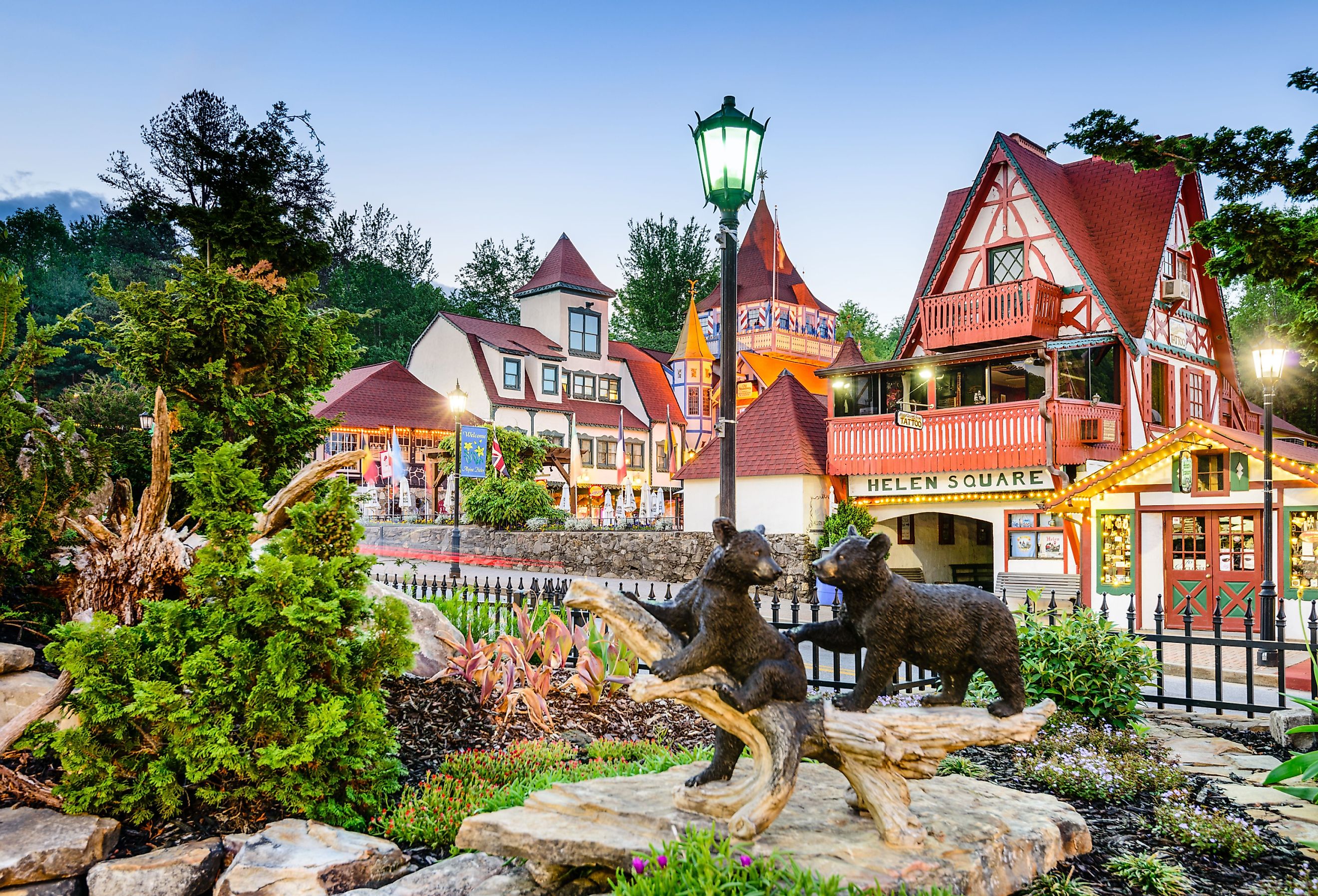 Helen Square, inspired by the Bavarian Alps, in North Georgia. Image credit Sean Pavone via Shutterstock