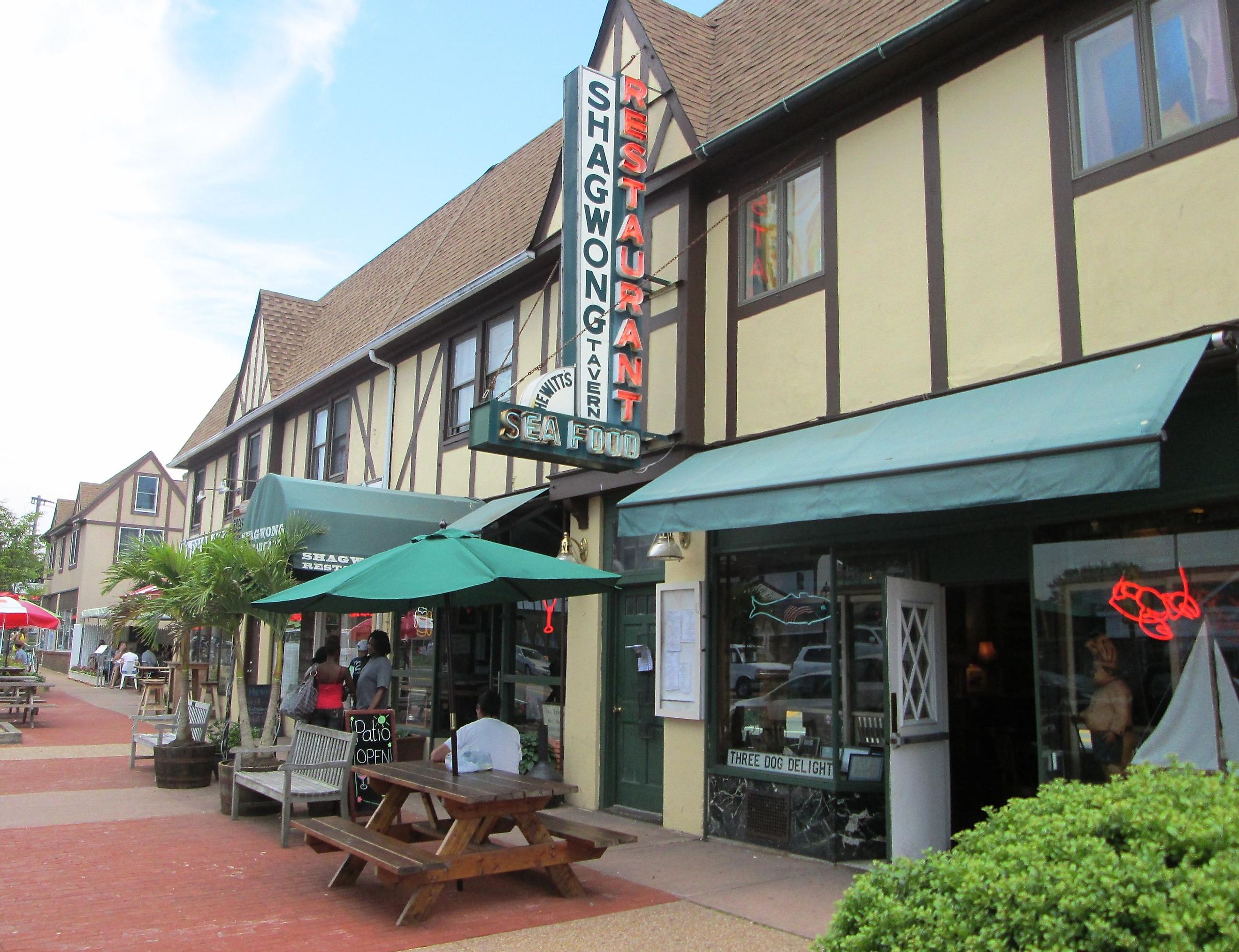 Shops on main street Montauk, New York