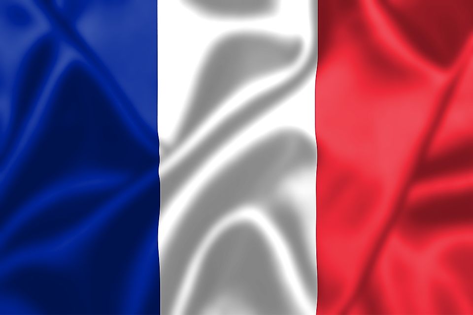 The flag of France.
