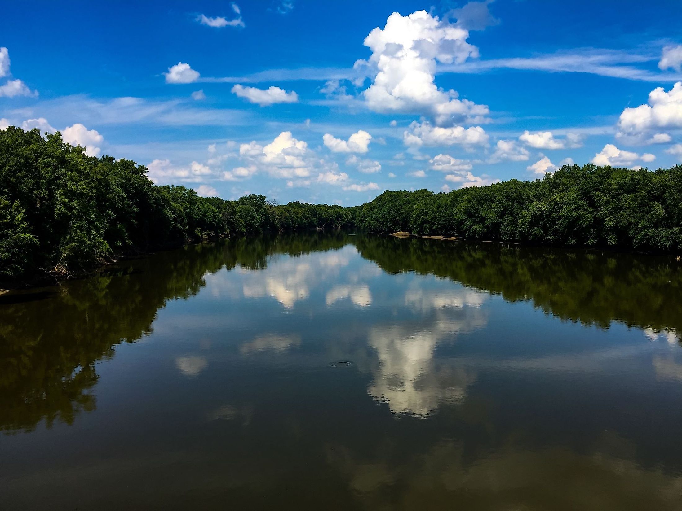 The mighty Wabash River on a sunny summer day. 