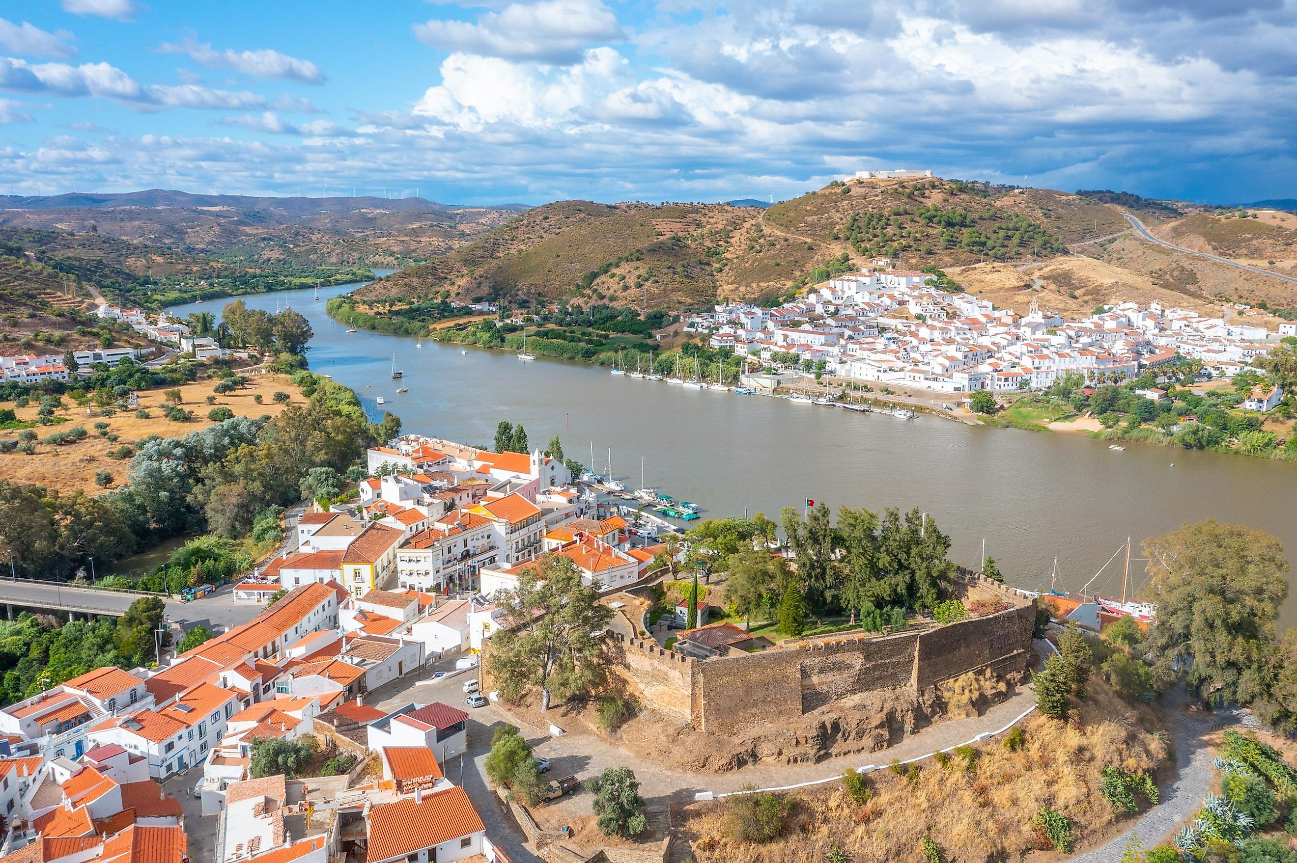 The Guadiana River flowing through Spain.