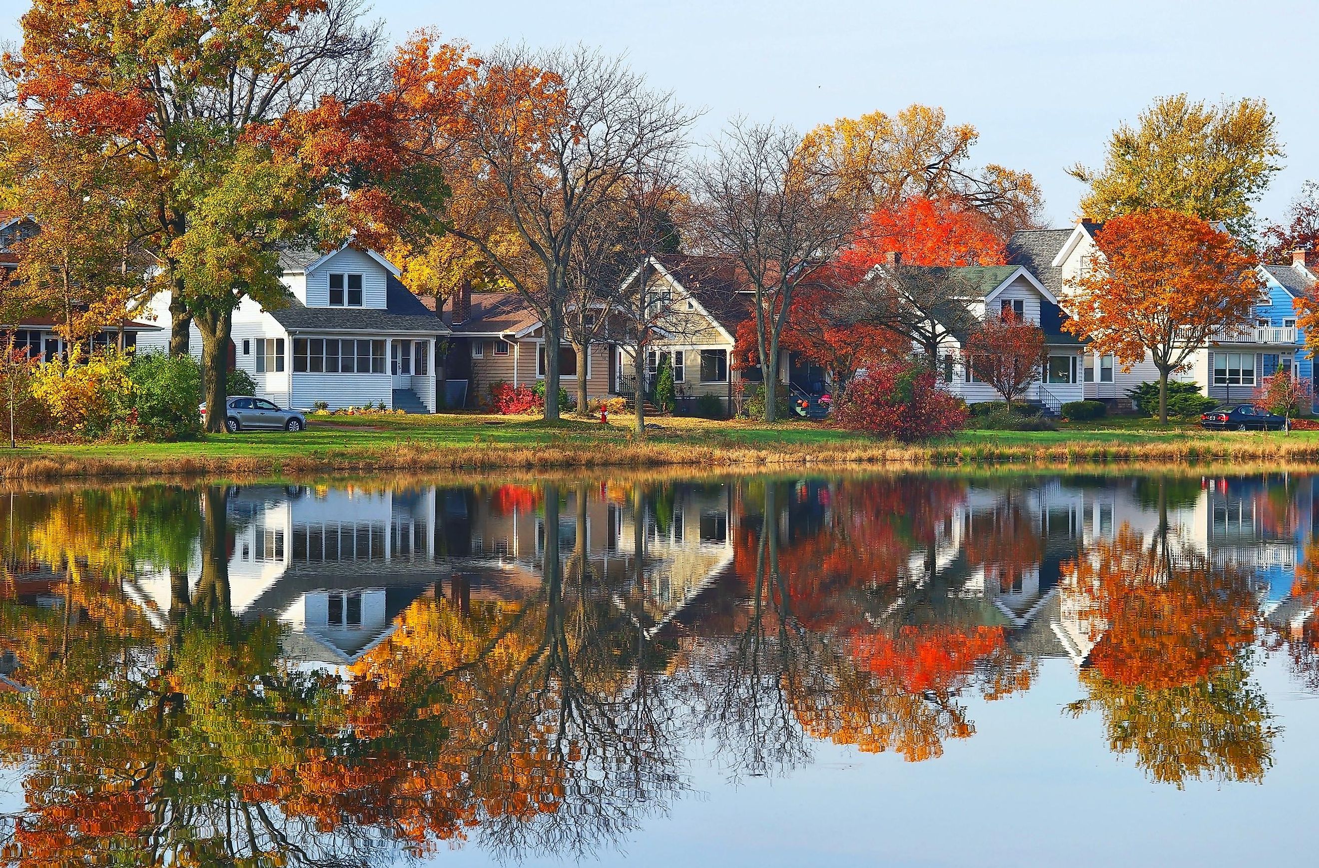 us city in fall