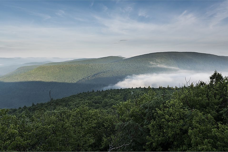 The Catskill Mountains in New York state are an example of a dissected plateau.