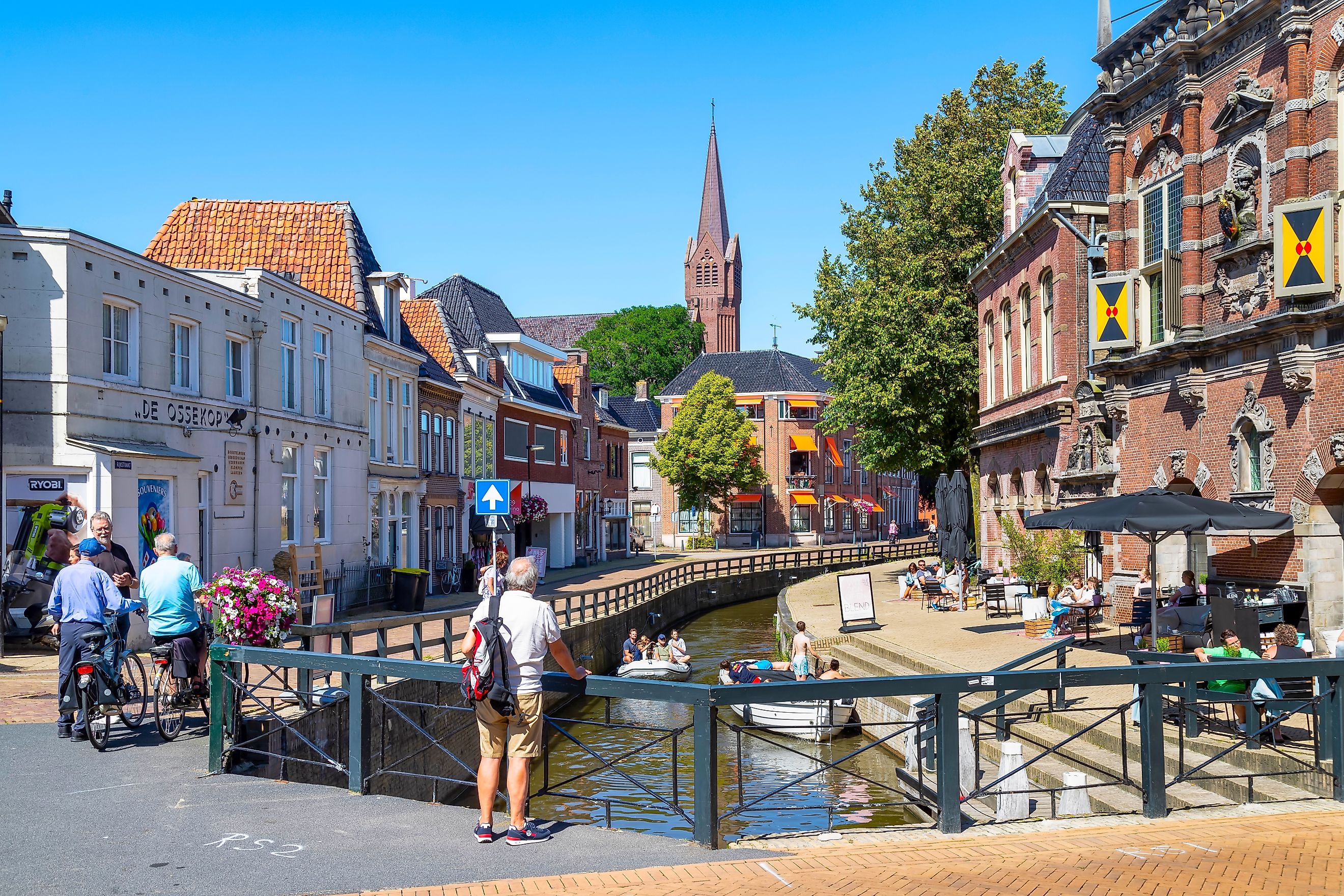 A busy downtown area of Bolsward, the Netherlands. Image credit: Wolf-photography / Shutterstock.com.