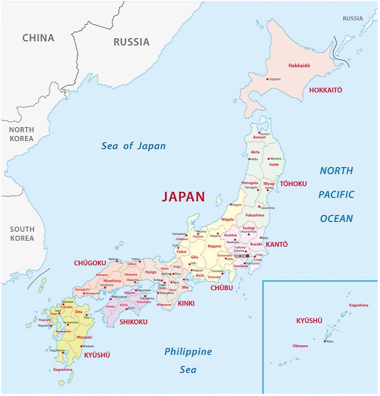Political Map Of Japan Political Map Japan Eastern As - vrogue.co