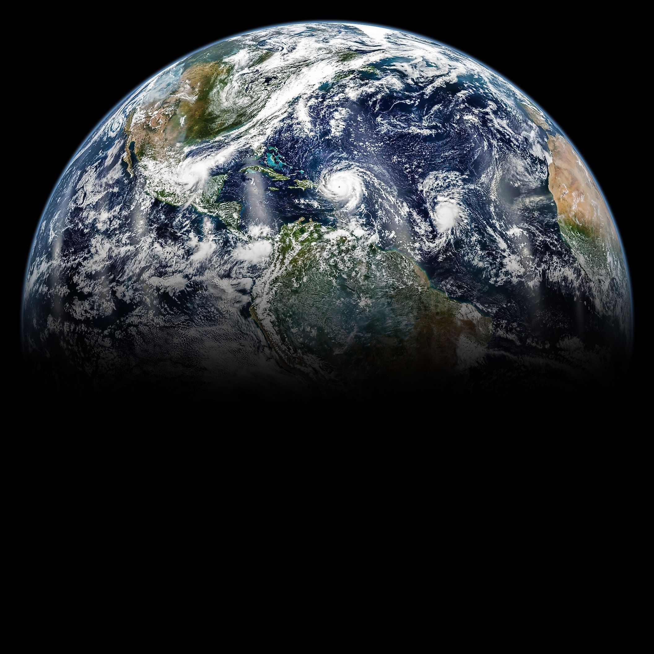 View of the Earth from space. Image credit: NASA