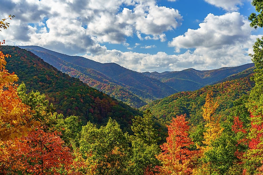 The Appalachian Mountains in autumn.