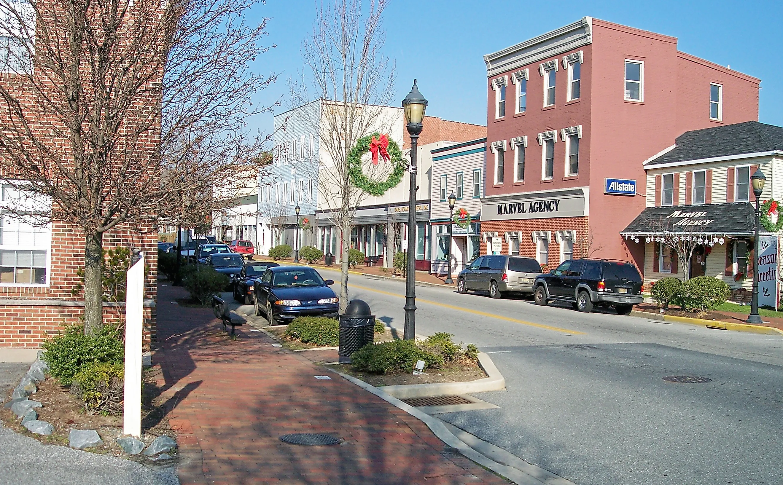 Downtown street Milford, Delaware. Image credit Tim Kiser (w:User:Malepheasant), CC BY-SA 2.5 <https://creativecommons.org/licenses/by-sa/2.5>, via Wikimedia Commons