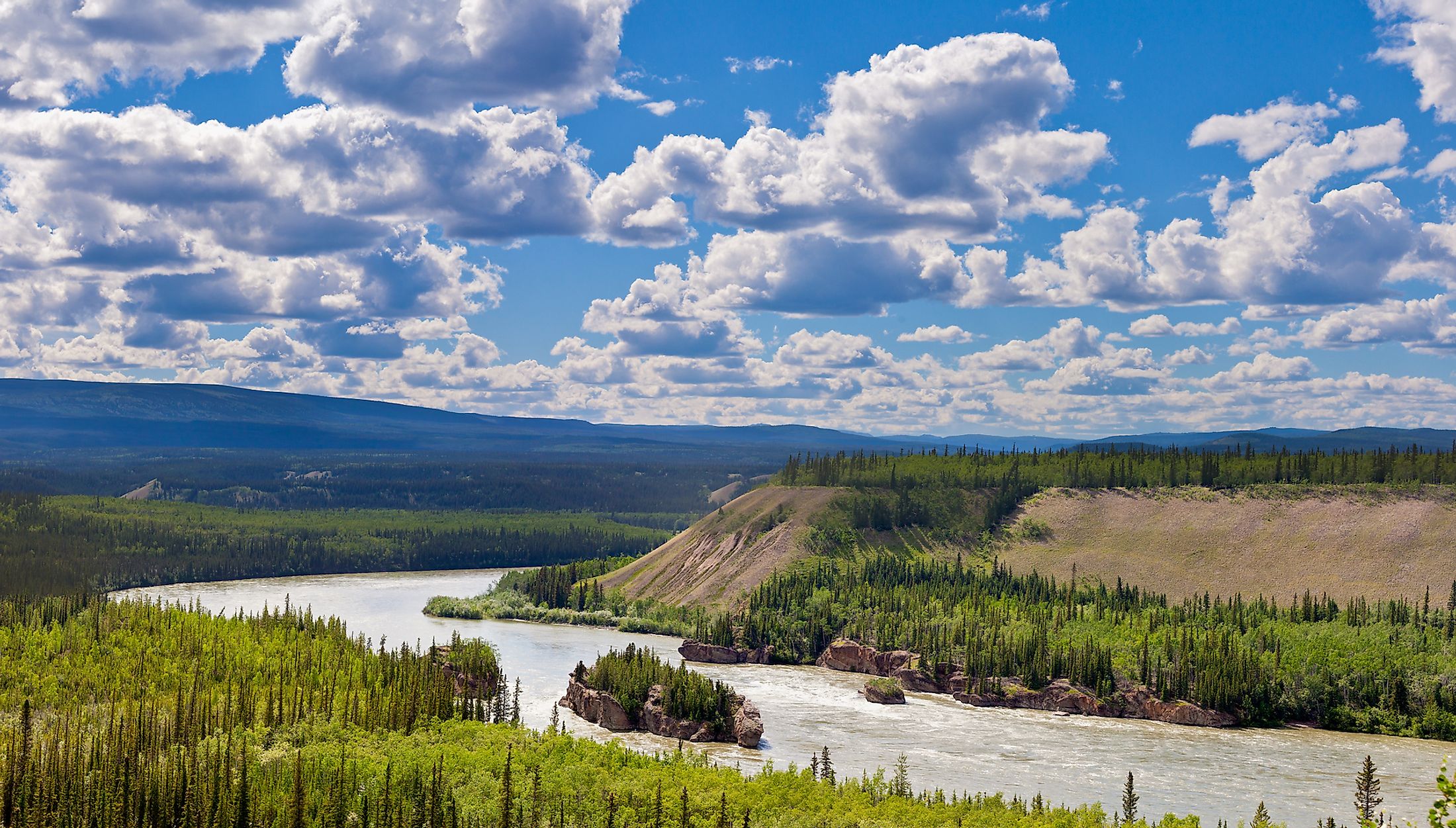Five Finger Rapids of the Yukon River in Yukon Territory, Canada.