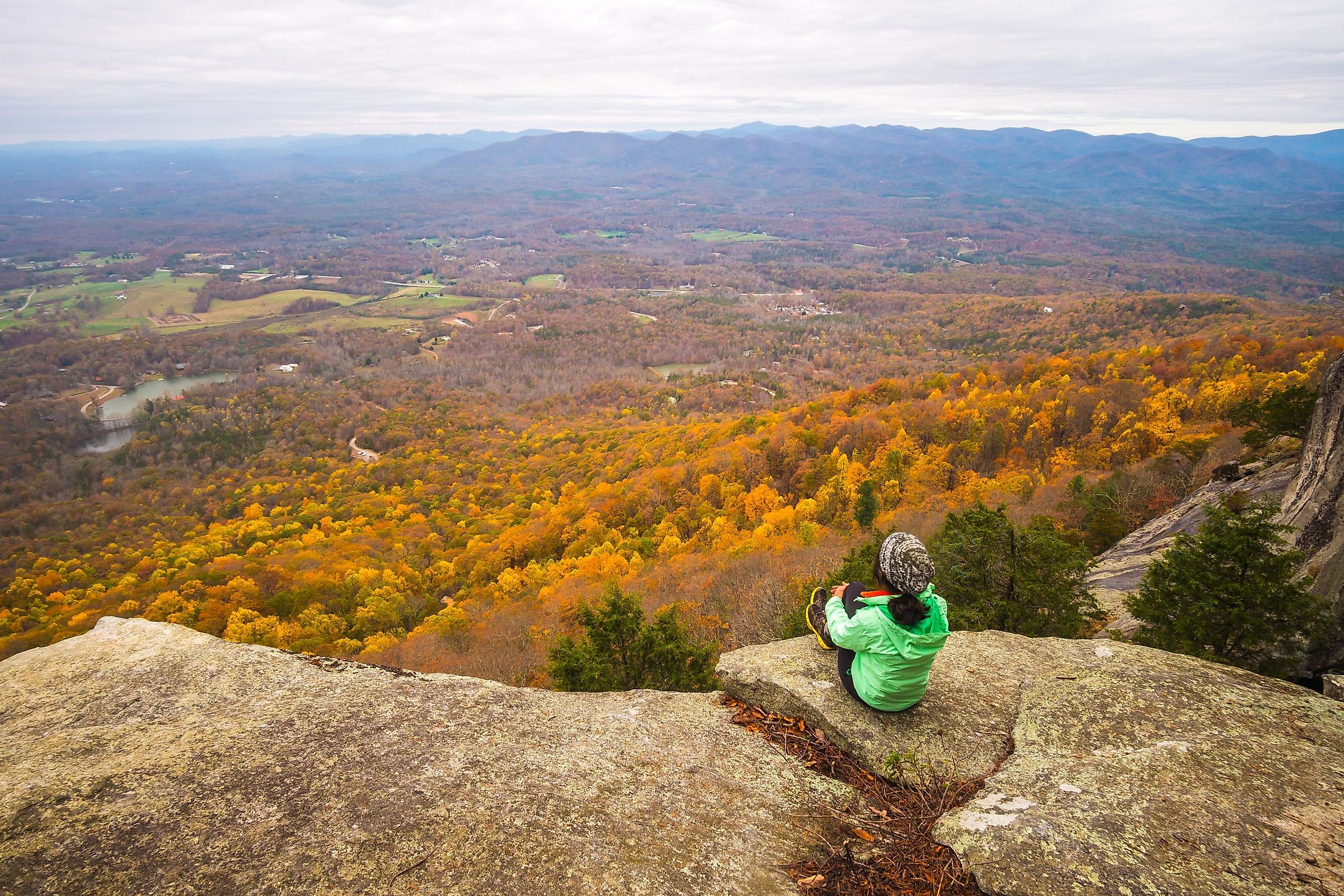 A hiker admiring the natural beauty of Virginia's mountains.