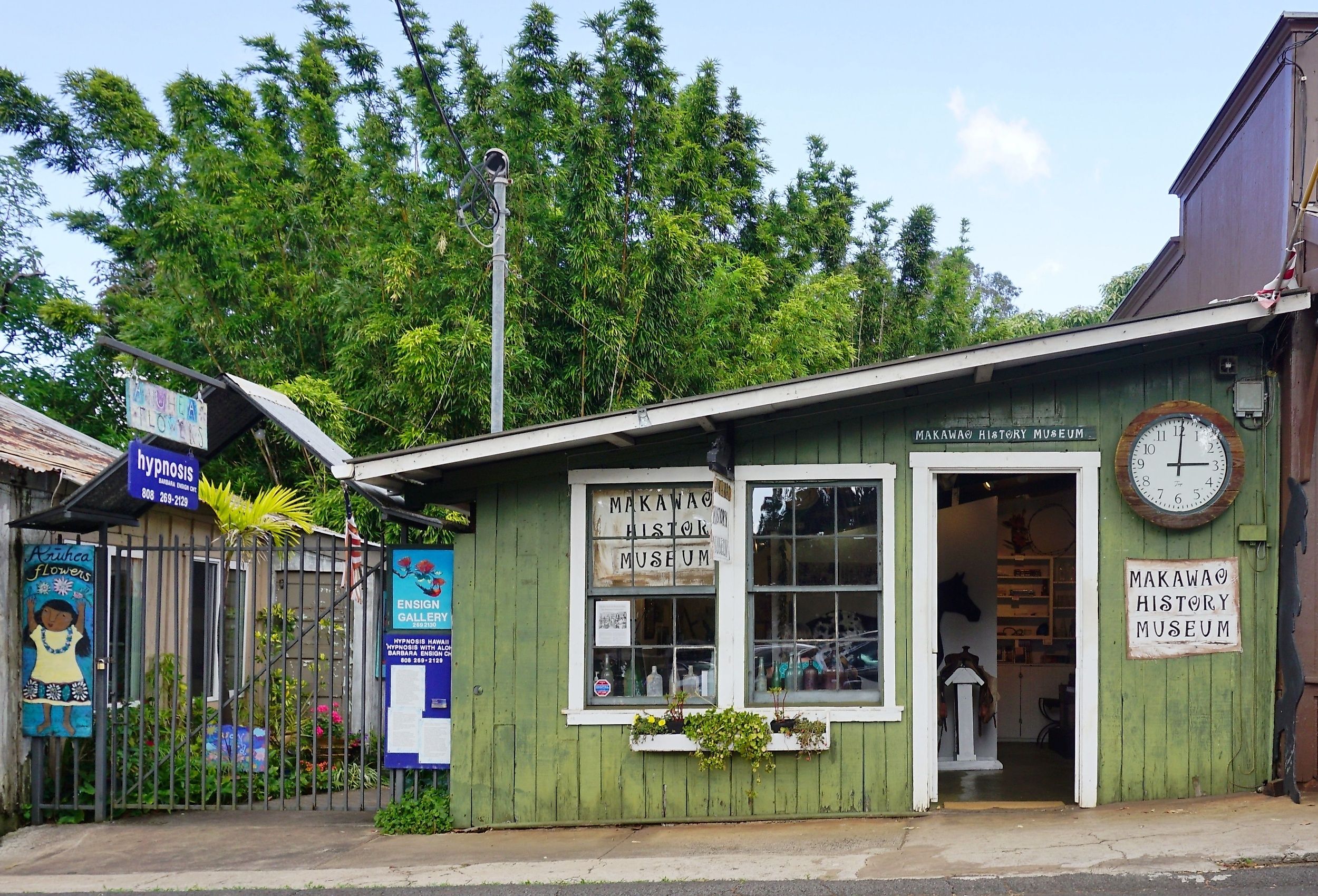 Exterior of the cute Makawao History Museum in Makawao. Image credit EQRoy via Shutterstock.
