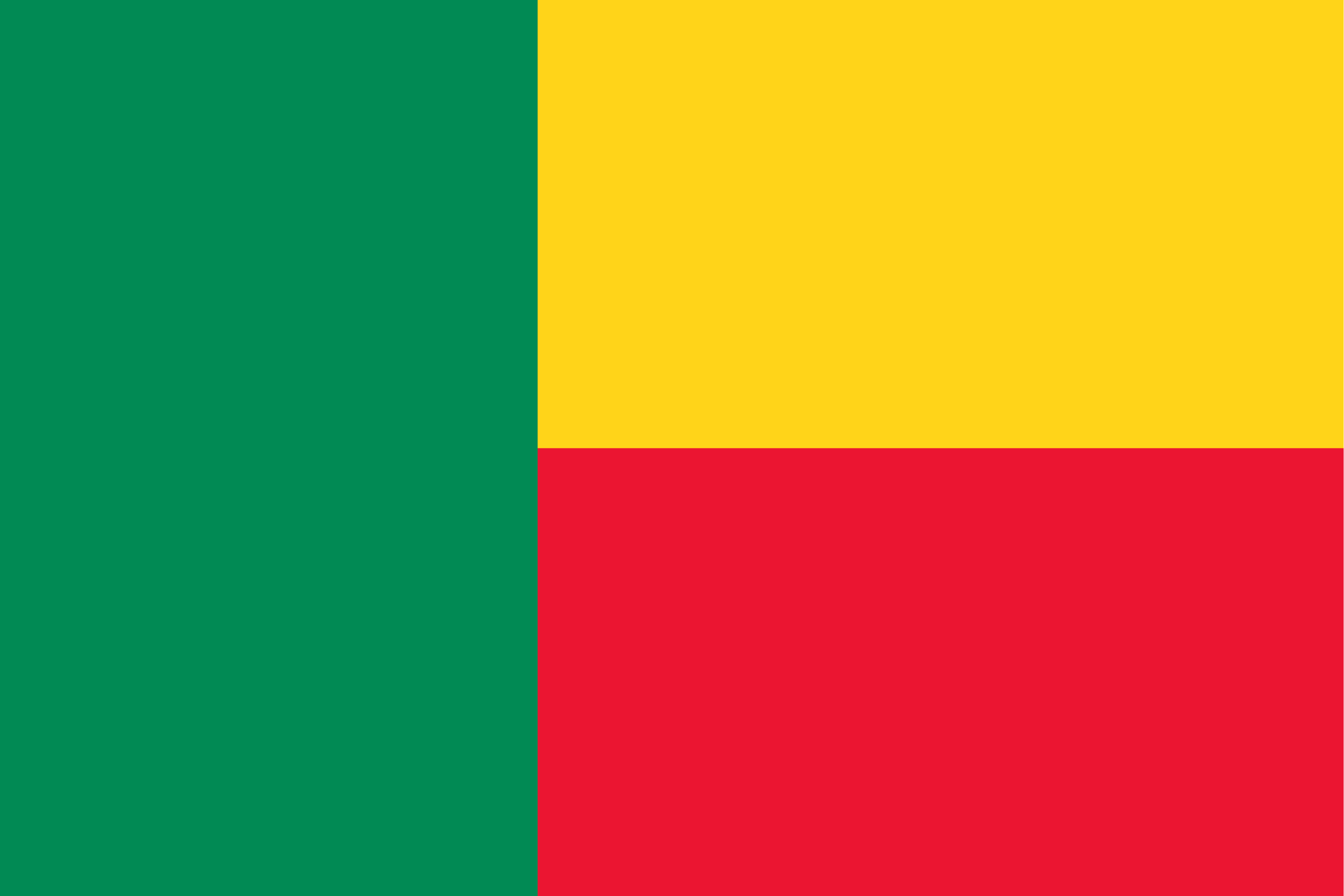 The flag of Benin.
