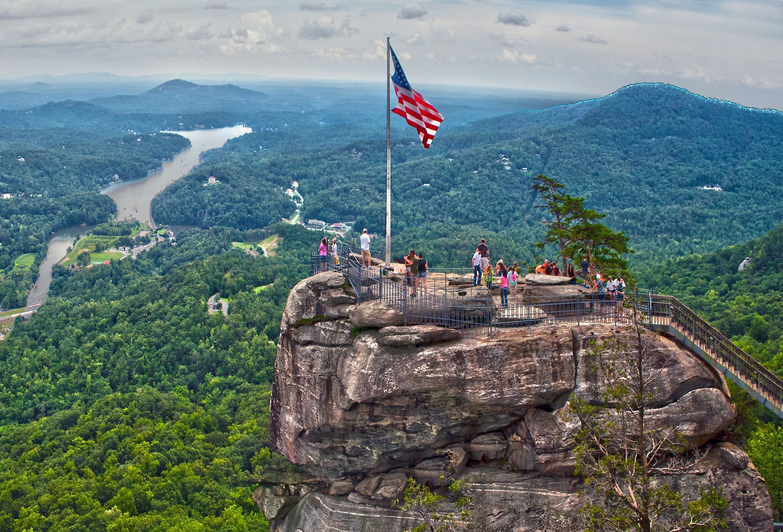 The view from the top of Chimney Rock, North Carolina.