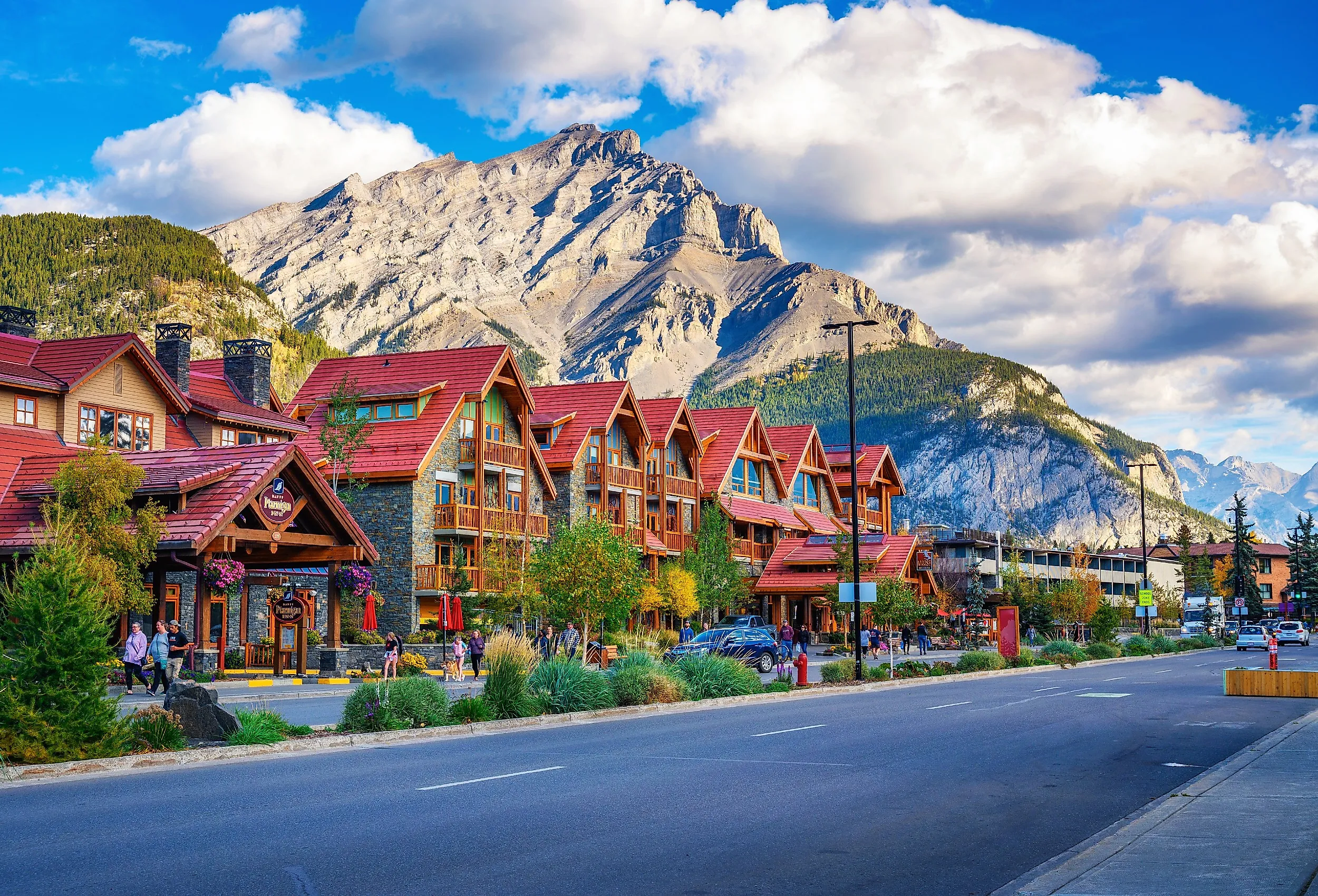 Scenic street view of the Banff Avenue, Alberta, Canada. Image credit Nick Fox via Shutterstock