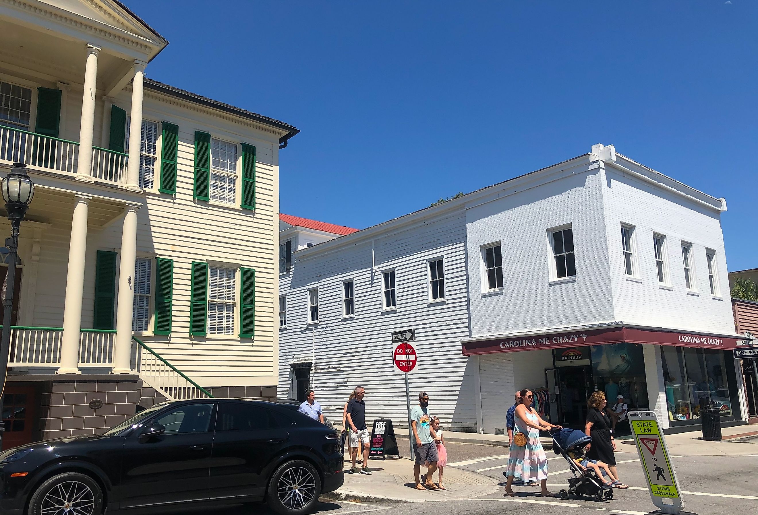 A view of the shops along Bay Street in the historic district of Beaufort, South Carolina. Image credit StacieStauffSmith Photos via Shutterstock