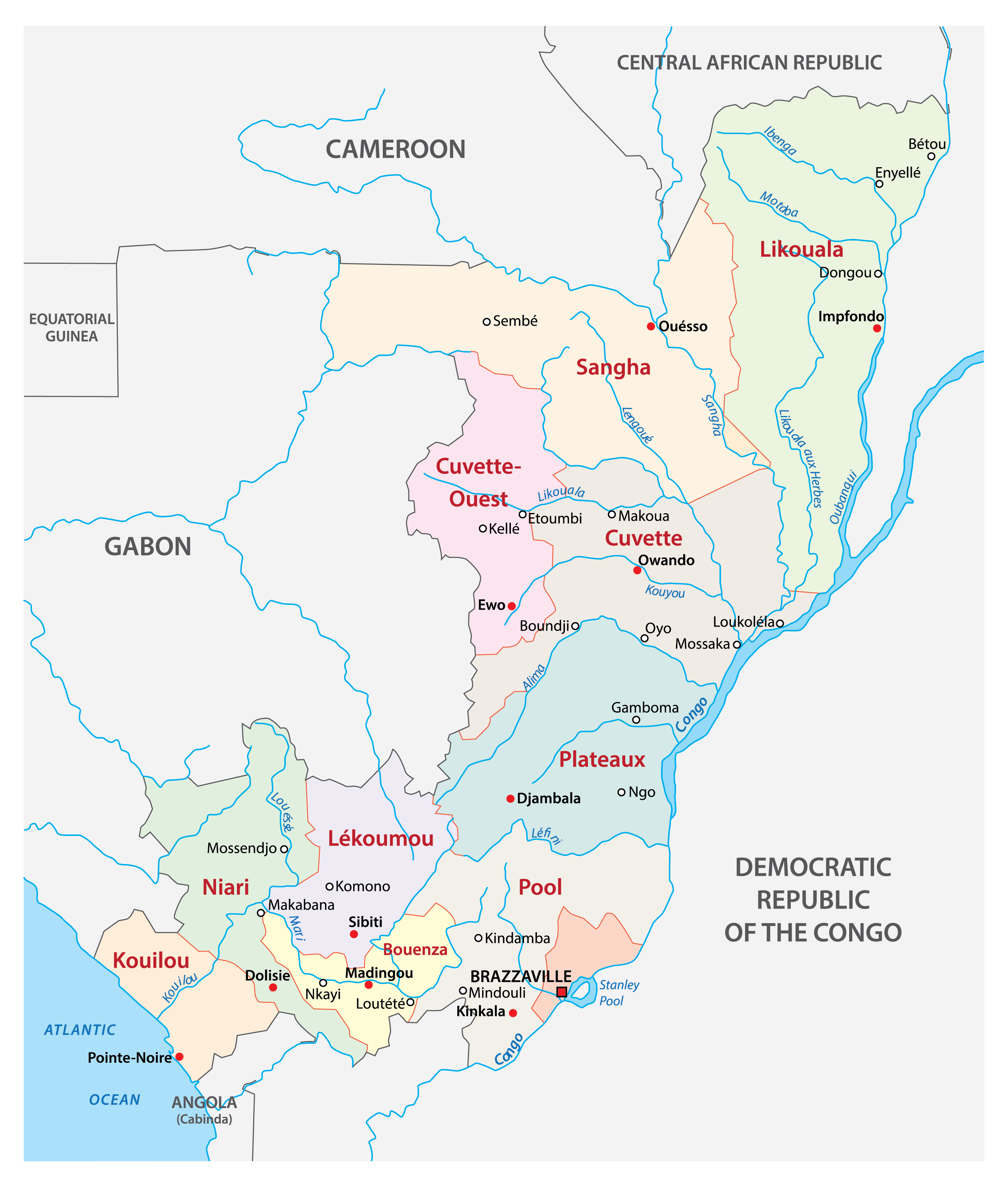 Congo National Parks Map