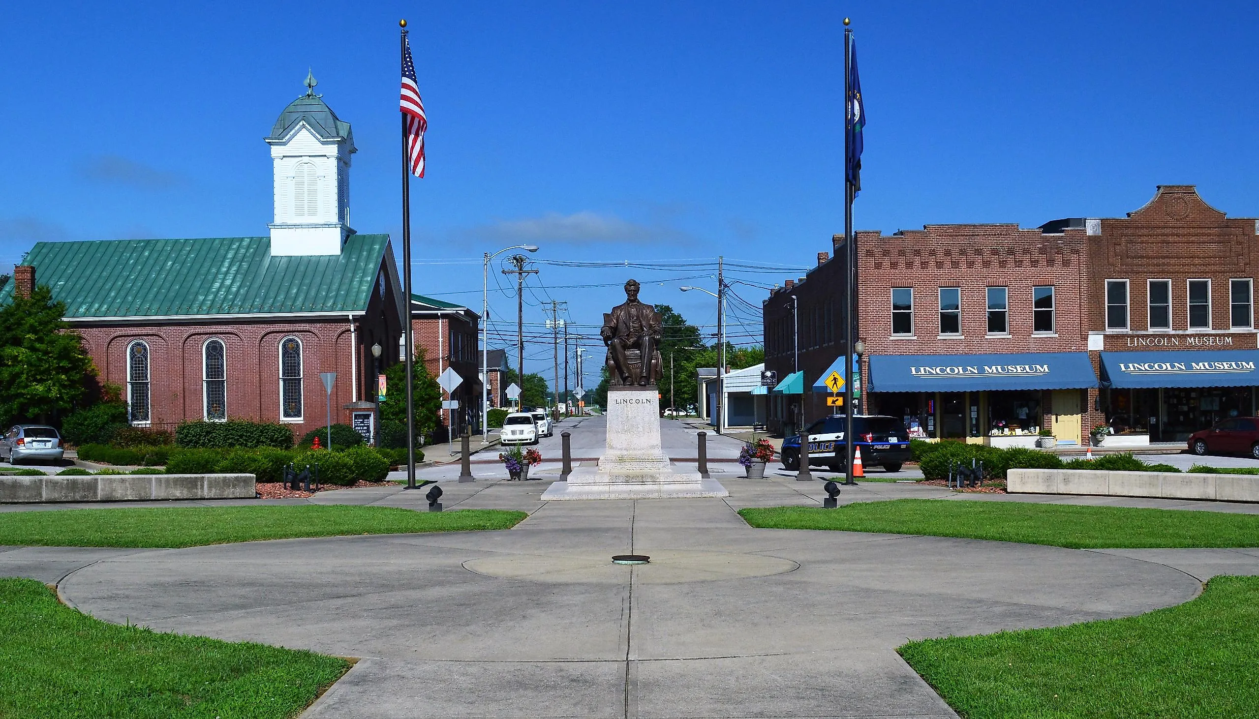 Abraham Lincoln statue in Hodgenville, Kentucky.