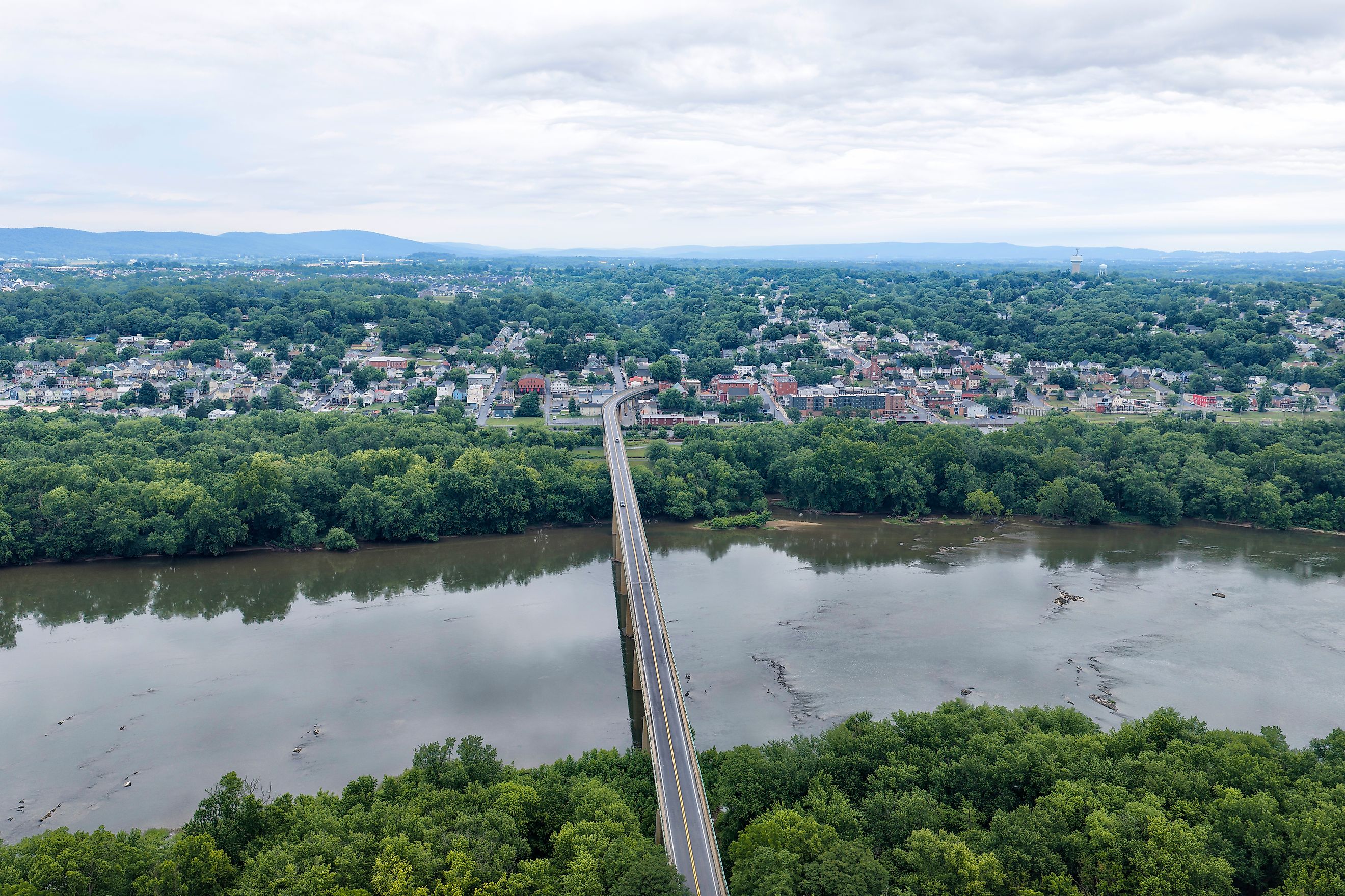 Aerial view of Brunswick, Maryland.