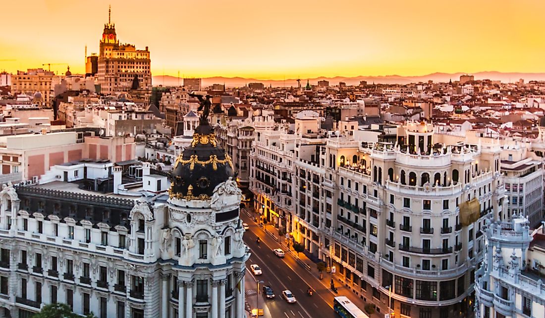 Madrid, the capital and largest city of Spain.