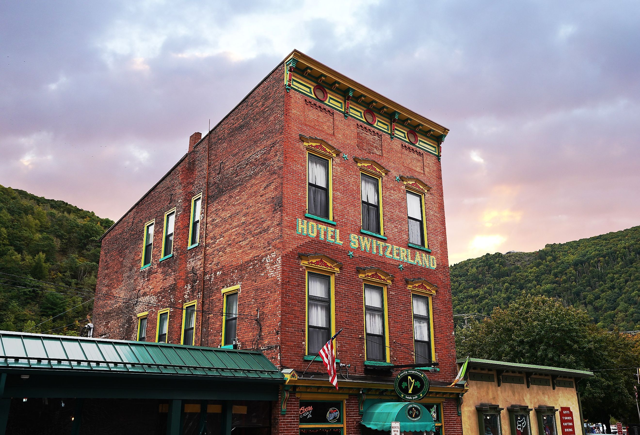 Historic downtown Jim Thorpe Pennsylvania in the Pocono Mountains. Image credit zimmytws via AdobeStock.