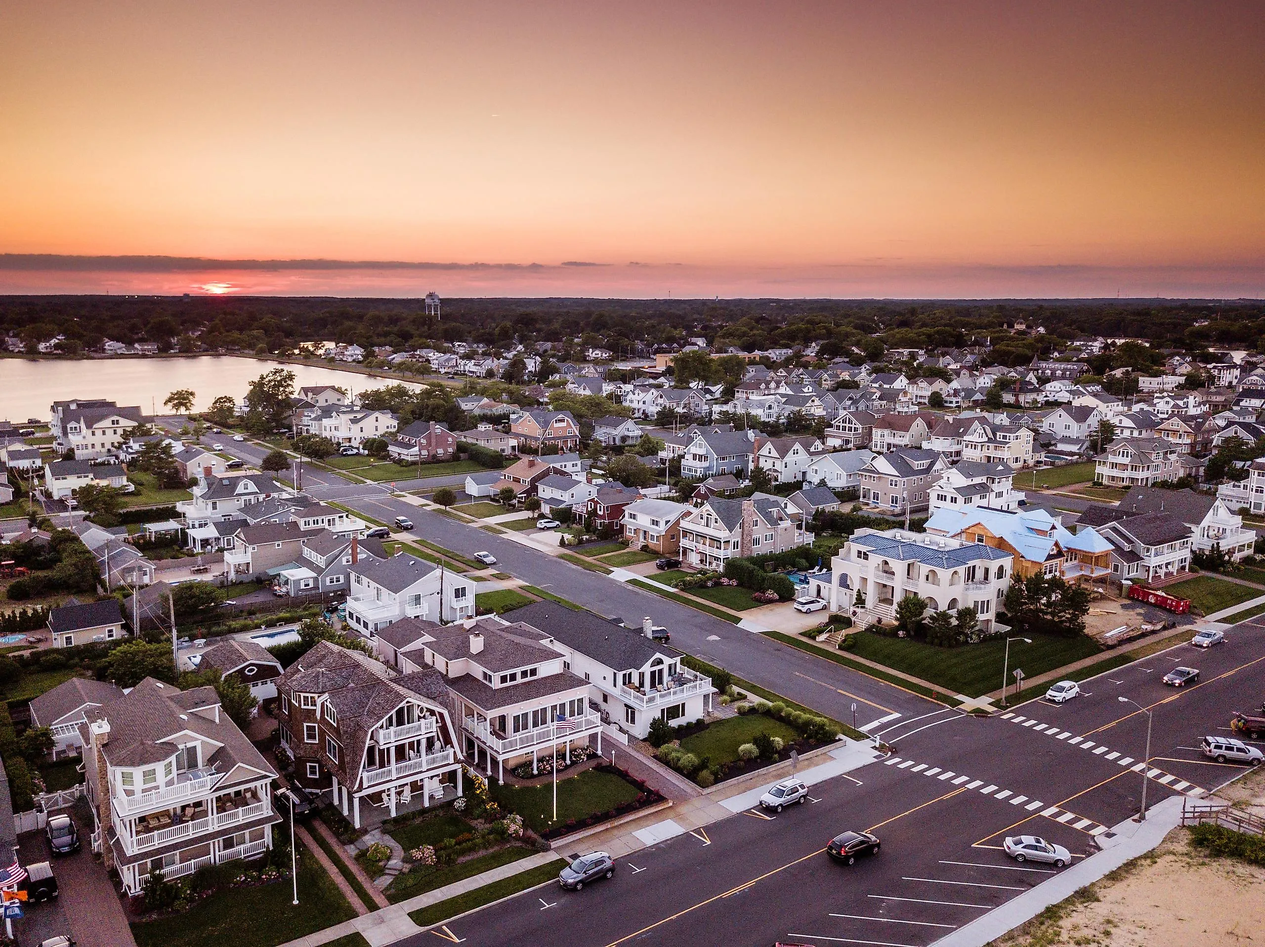 Aerial view of Spring Lake, New Jersey.