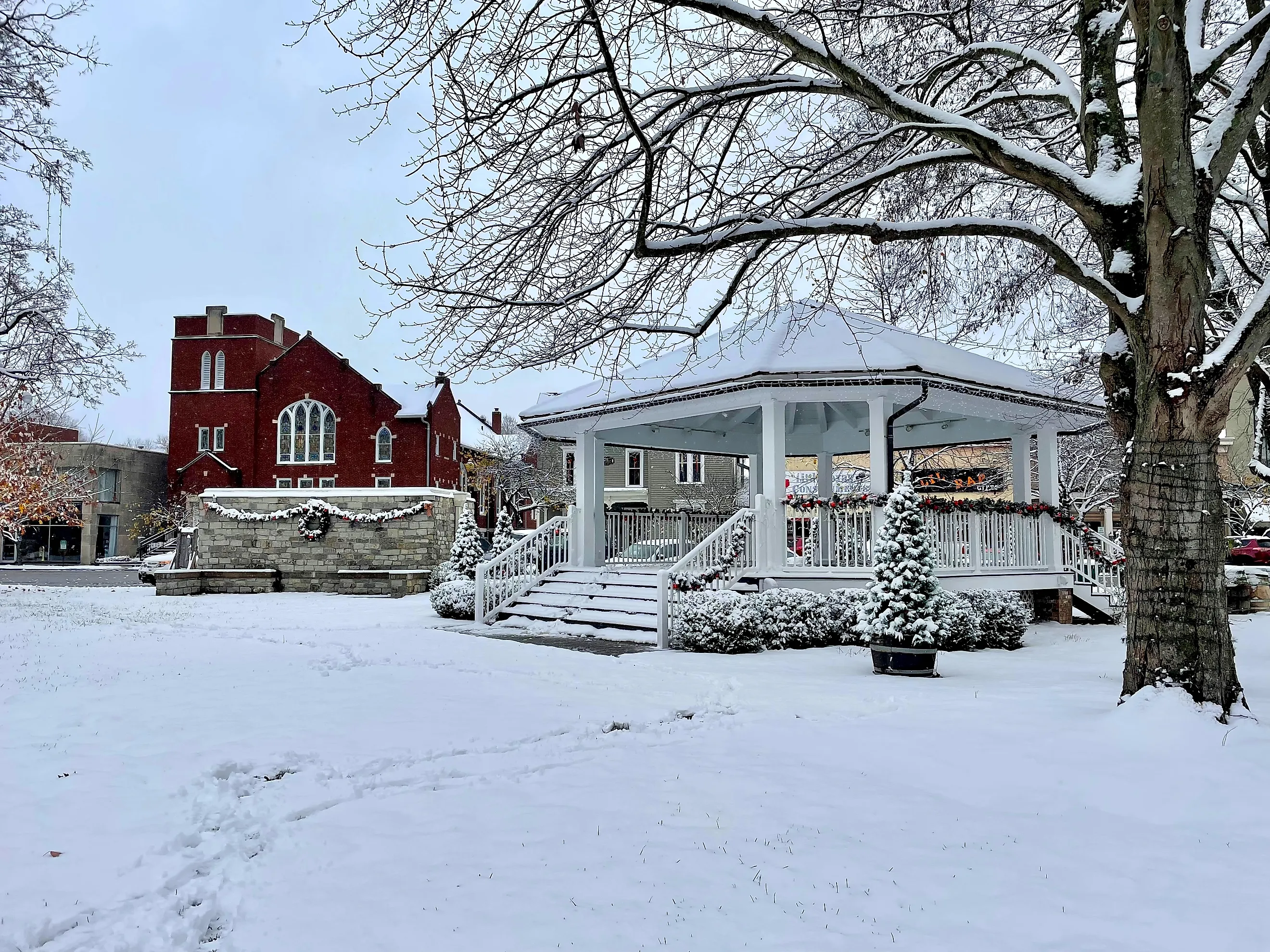 Holliday decoration in Corydon, Indiana .