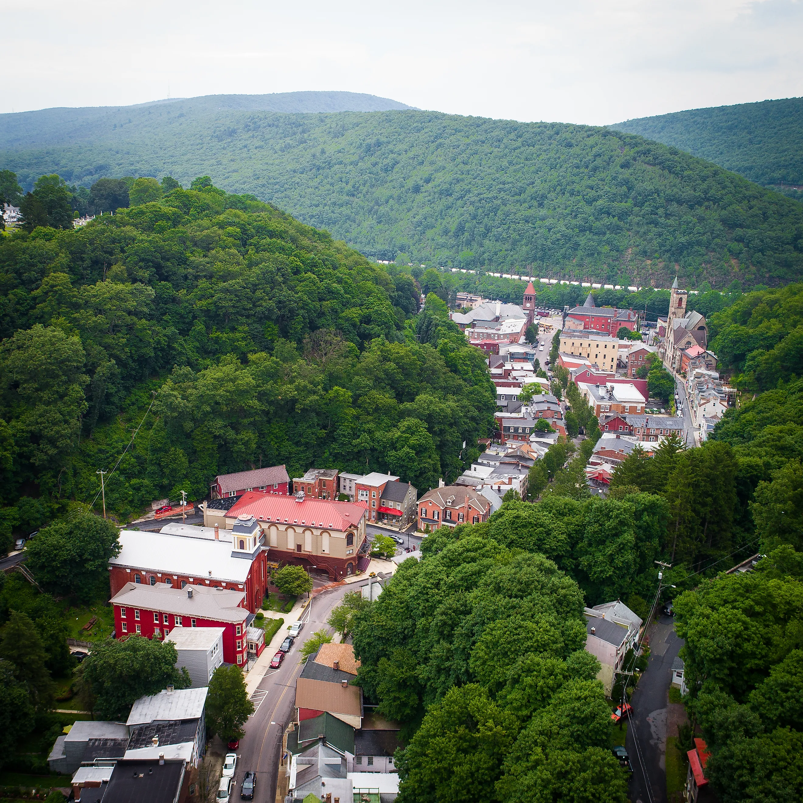  Overlooking Jim Thorpe, Pennsylvania. Editorial credit: Philip Arno Photography / Shutterstock.com