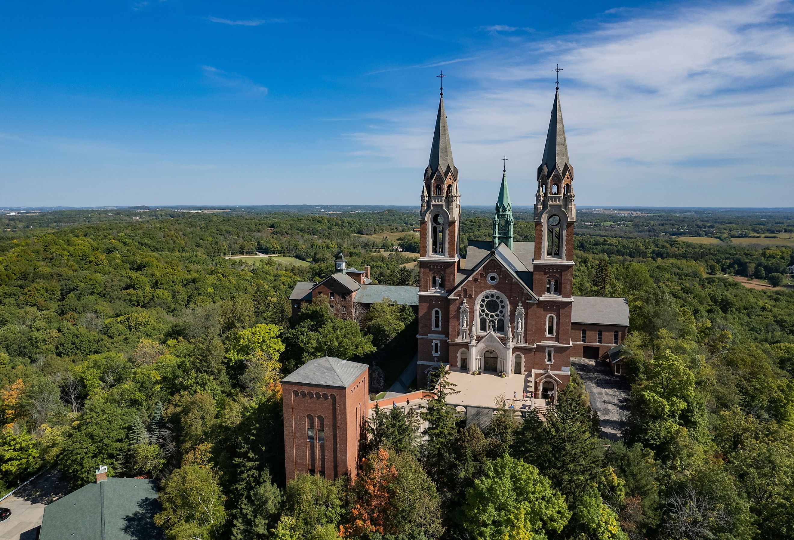 Holy Hill Basilica and National Shrine of Mary in Hubertus, Wisconsin.