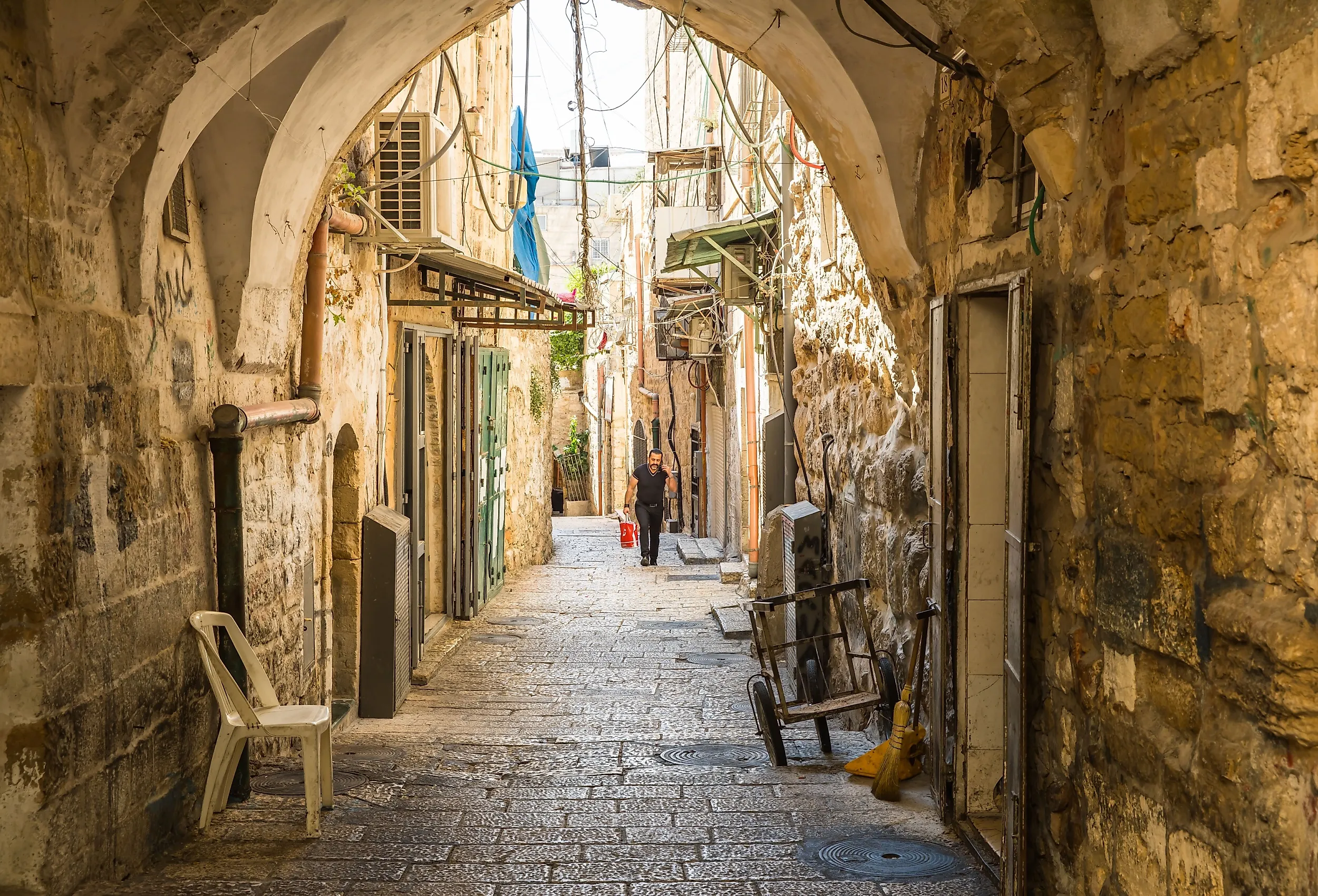 The historic stone street in Jerusalem. Image credit: maziarz via Shutterstock.