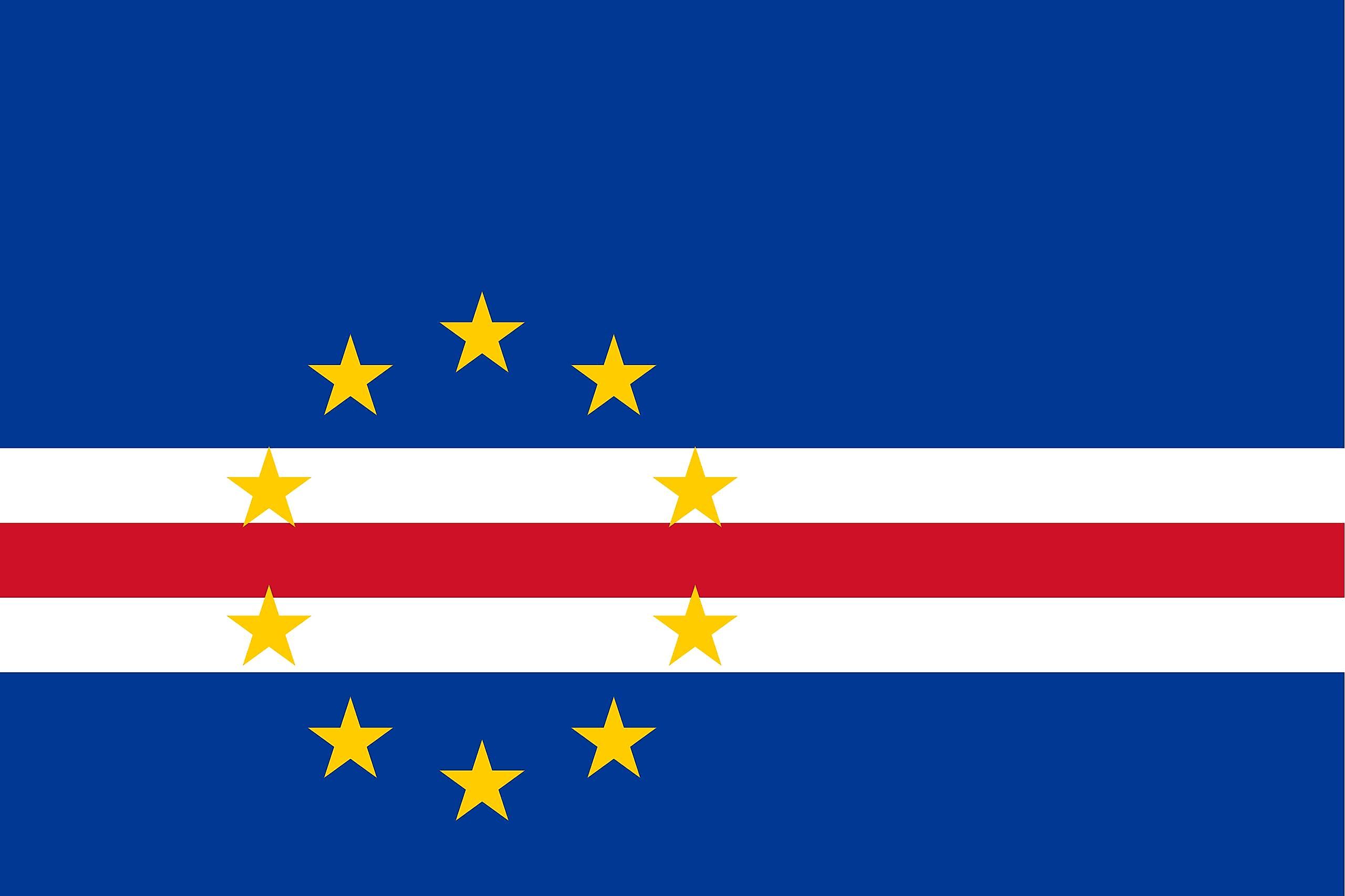 The official flag of Cabo Verde.