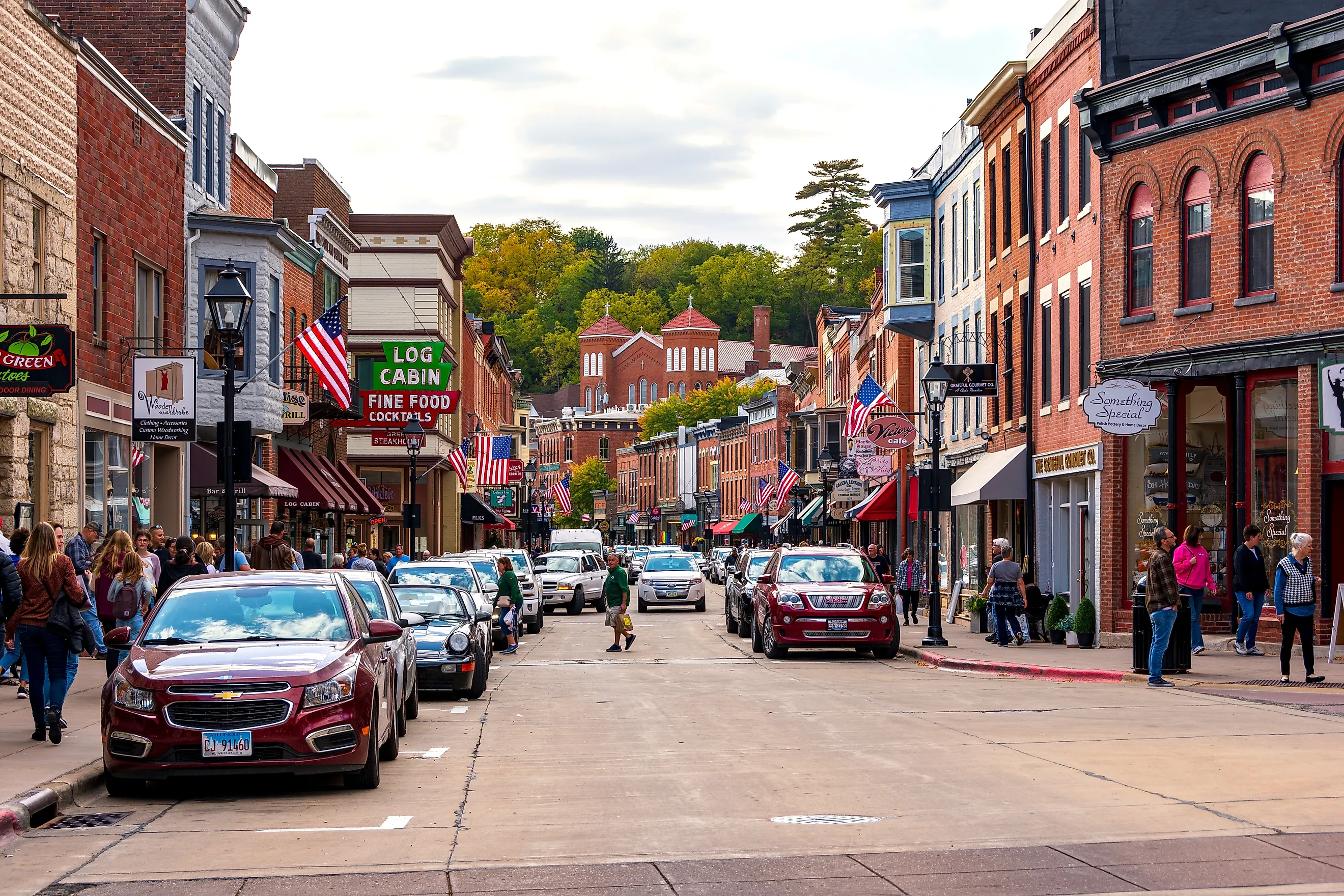 View of Main Street in historical downtown area of Galena, Illinois. Editorial credit: David S. Swierczek / Shutterstock.com.