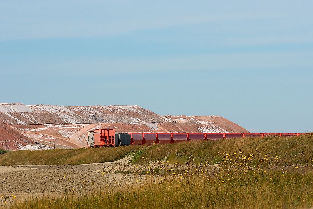 A potash mine in Canada. Canada is the world's largest producer of potash.