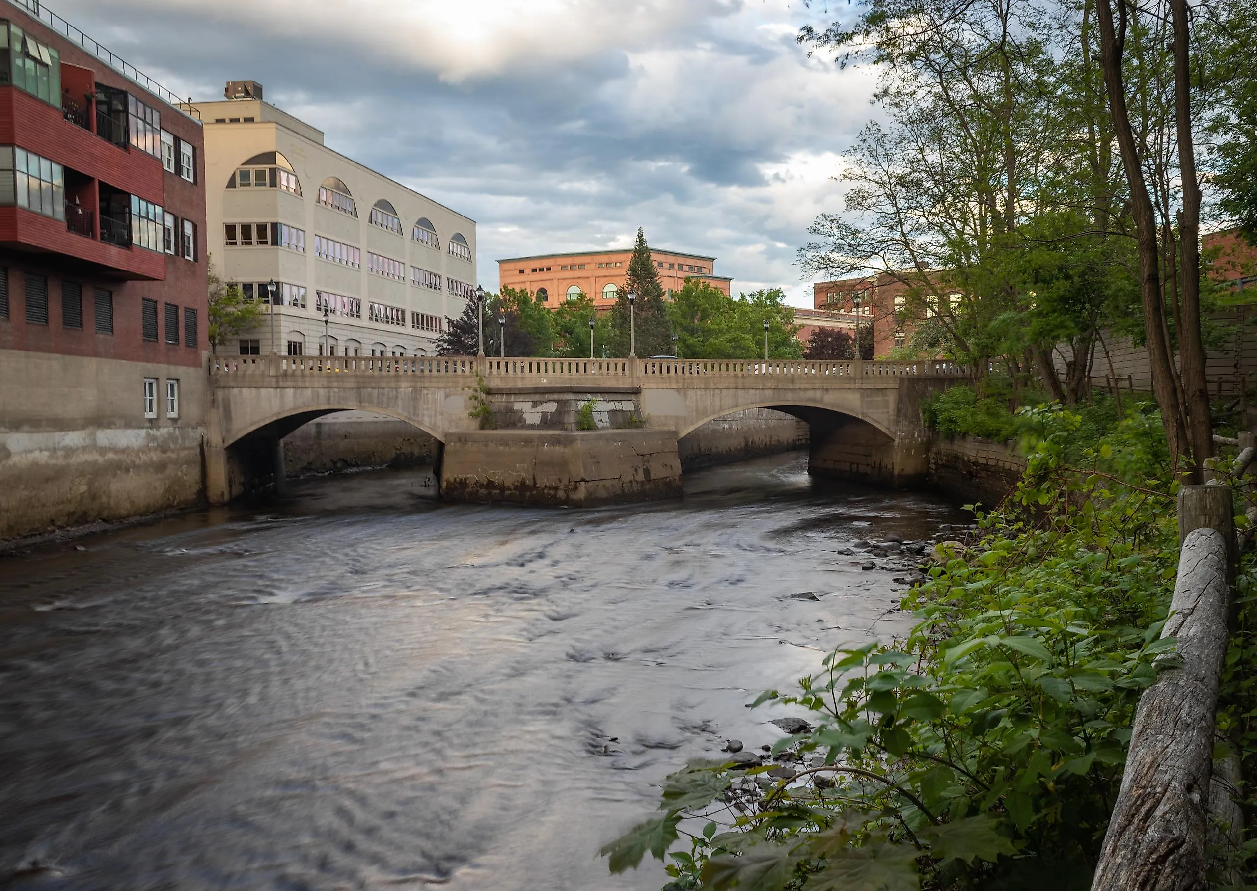 The Franklin St. Bridge (Kenduskeag Stream Trail), in Bangor, Maine.