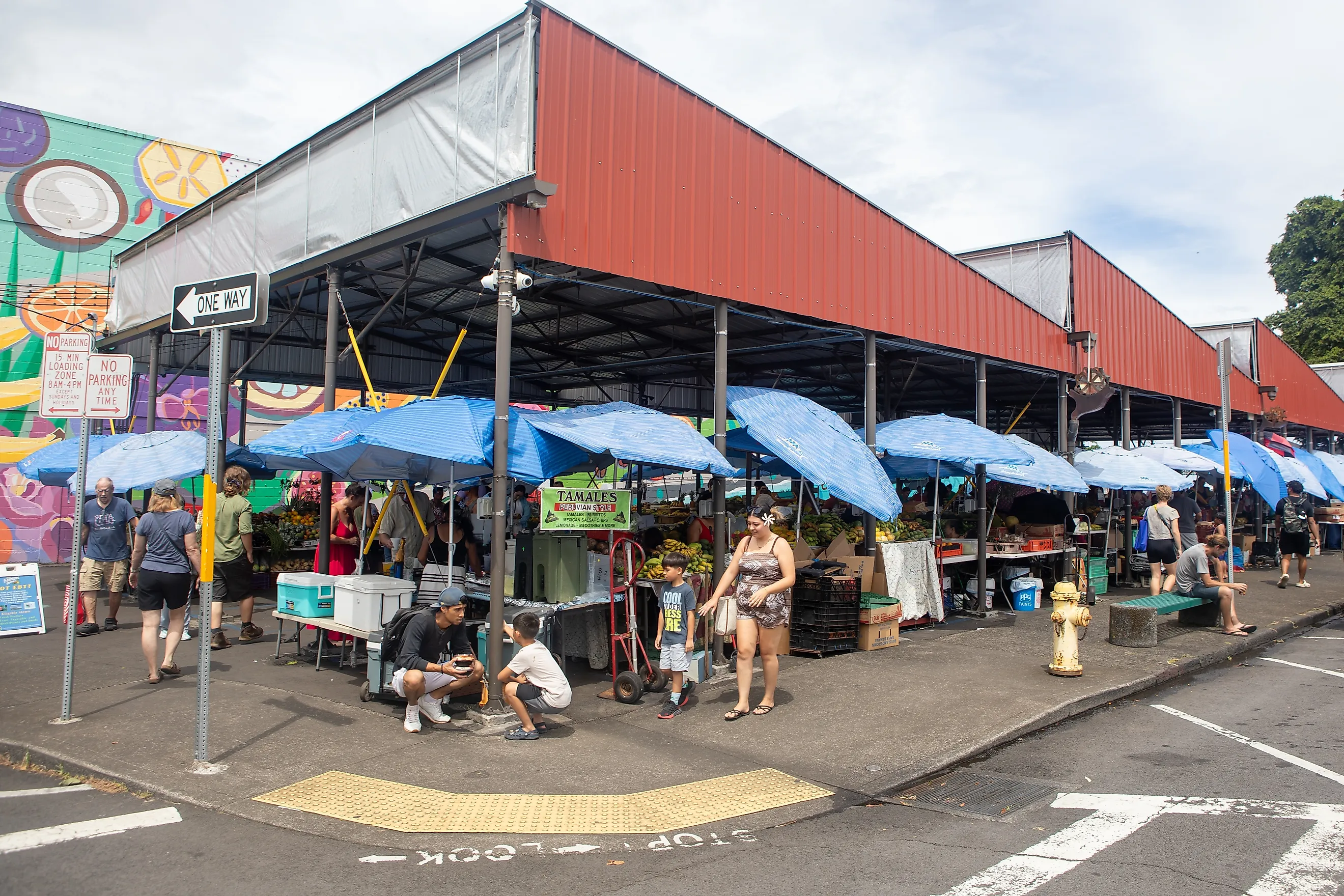 The Hilo Farmer's Market in Hilo, Hawaii.