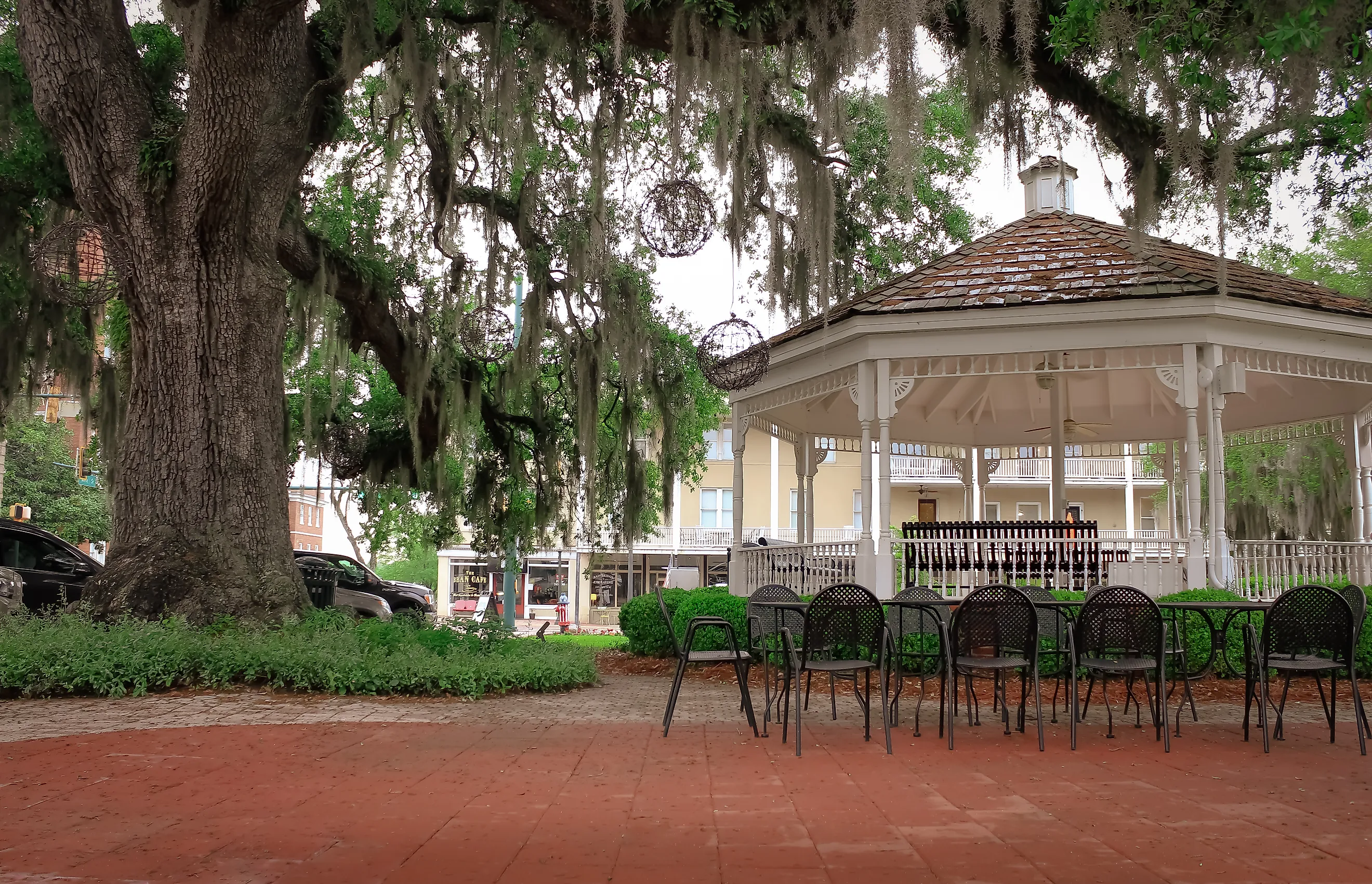 A gazebo in the town square of Bainbridge, Georgia.