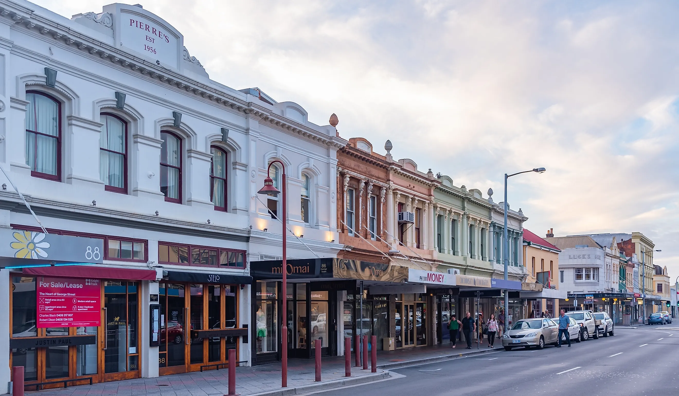 Sunset over city center of Launceston, Australia. Editorial credit: trabantos / Shutterstock.com