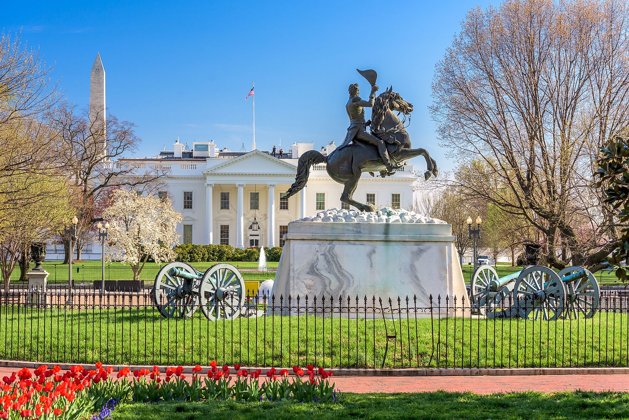 Washington, DC at the White House and Lafayette Square.