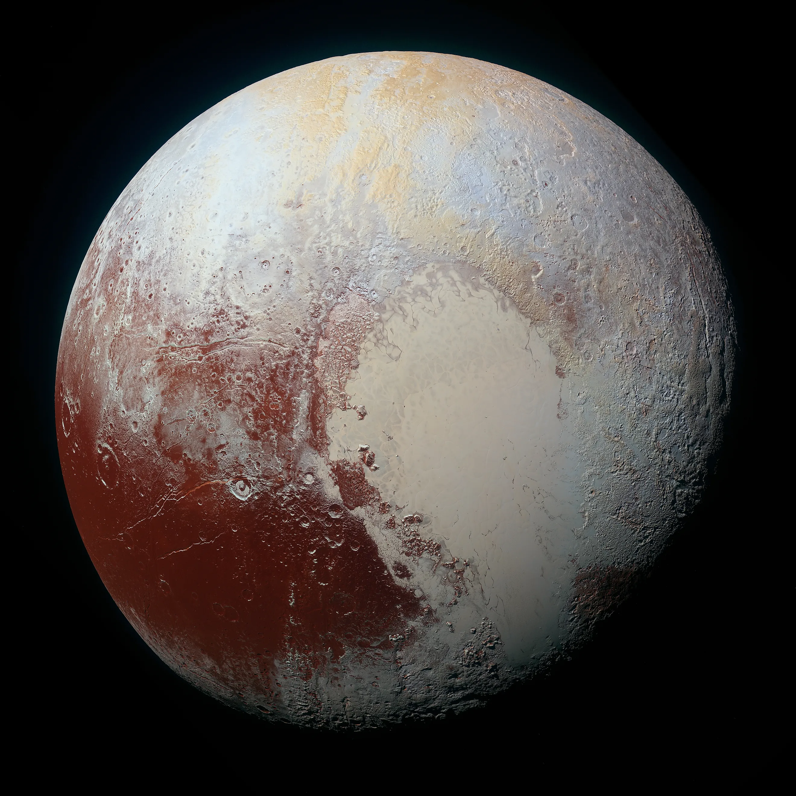 NASA's New Horizons spacecraft captured this high-resolution enhanced color view of Pluto. By NASA / Johns Hopkins University Applied Physics Laboratory / Southwest Research Institute.