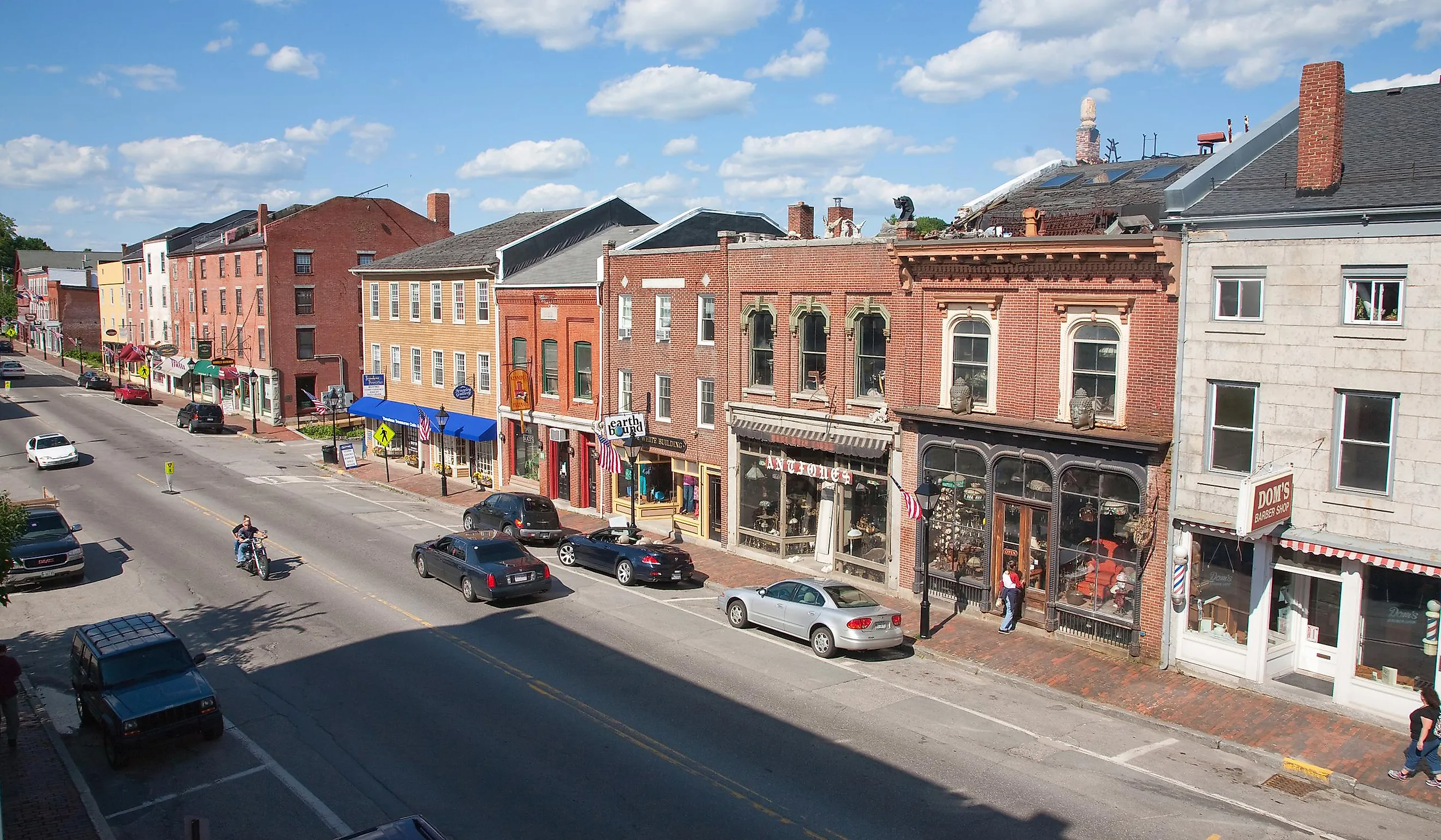 Historic Water Street in Hallowell, Maine. Image credit Joseph Sohm via Shutterstock