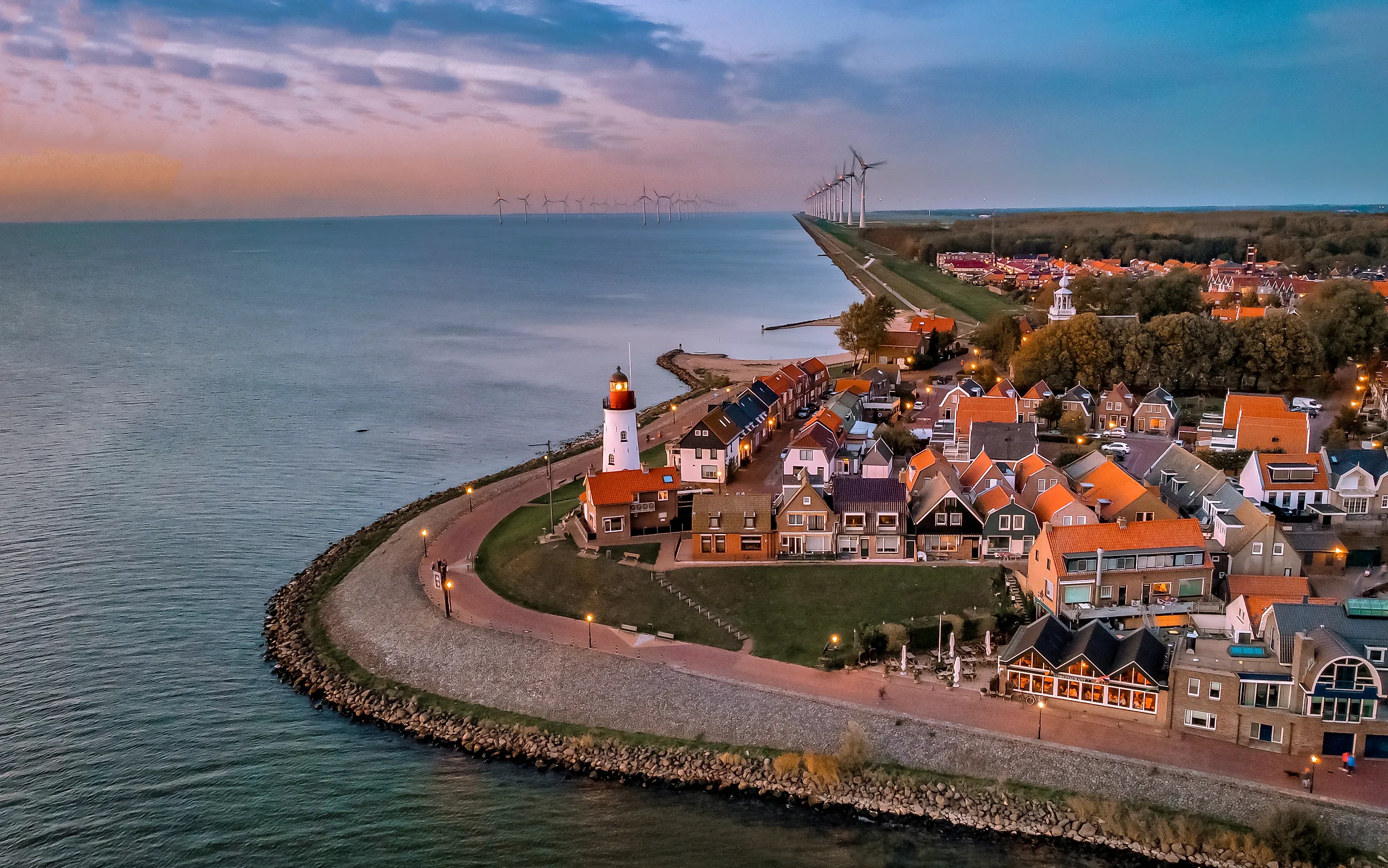 Aerial view of Urk, the Netherlands.