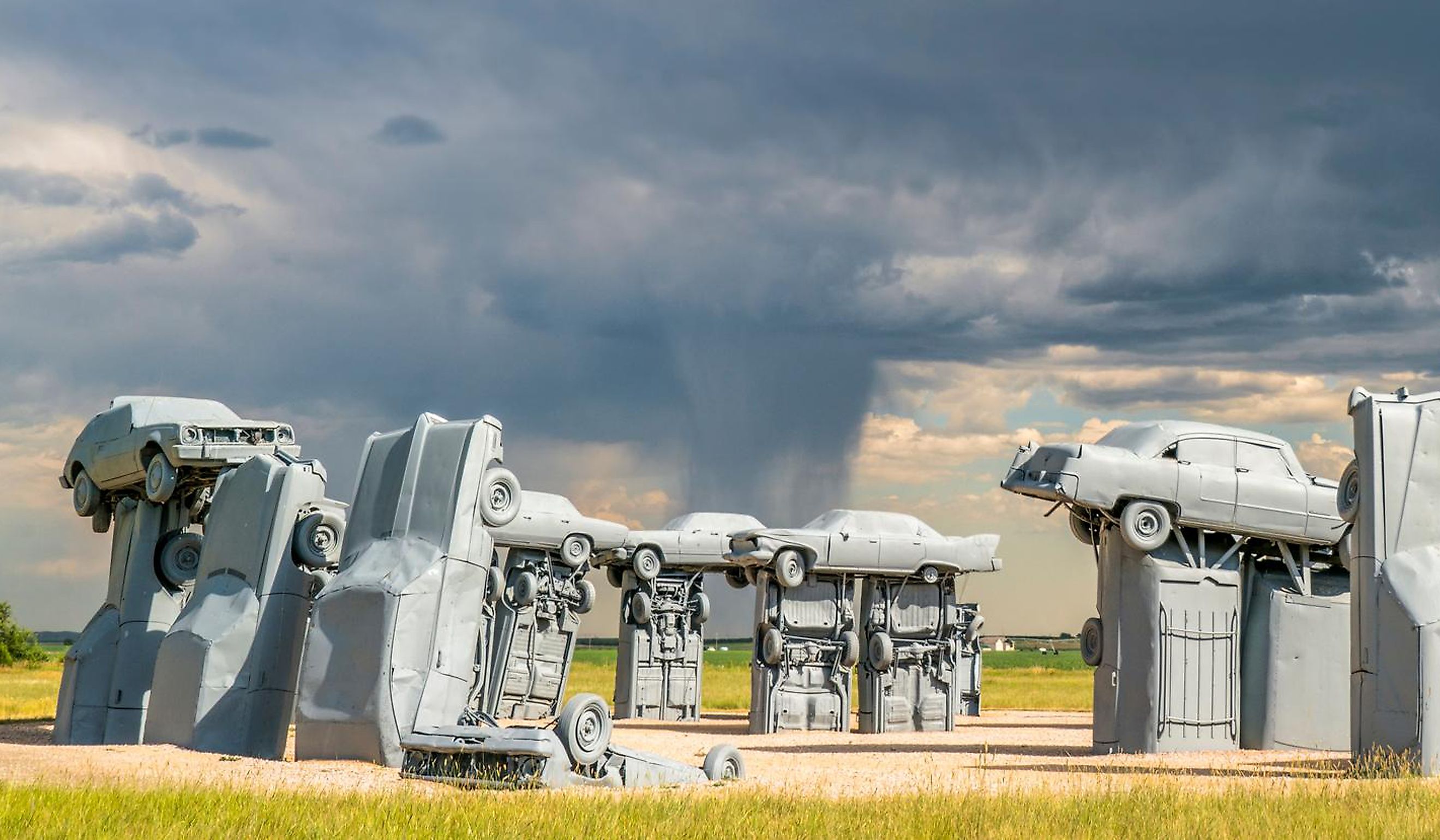 Carhenge, the car replica of Stonehenge near Alliance, Nebraska.
