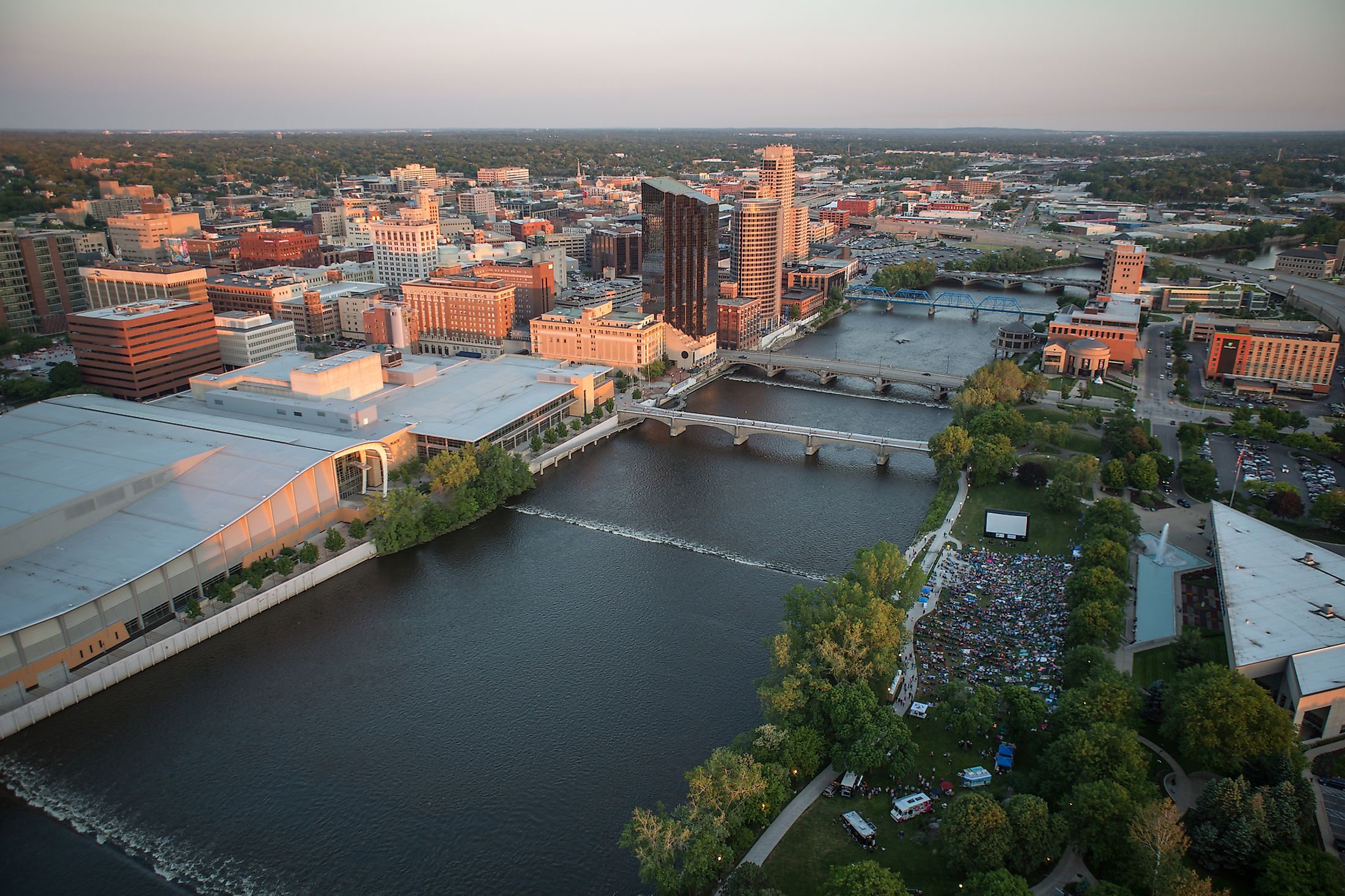 Grand River in Grand Rapids, Michigan.